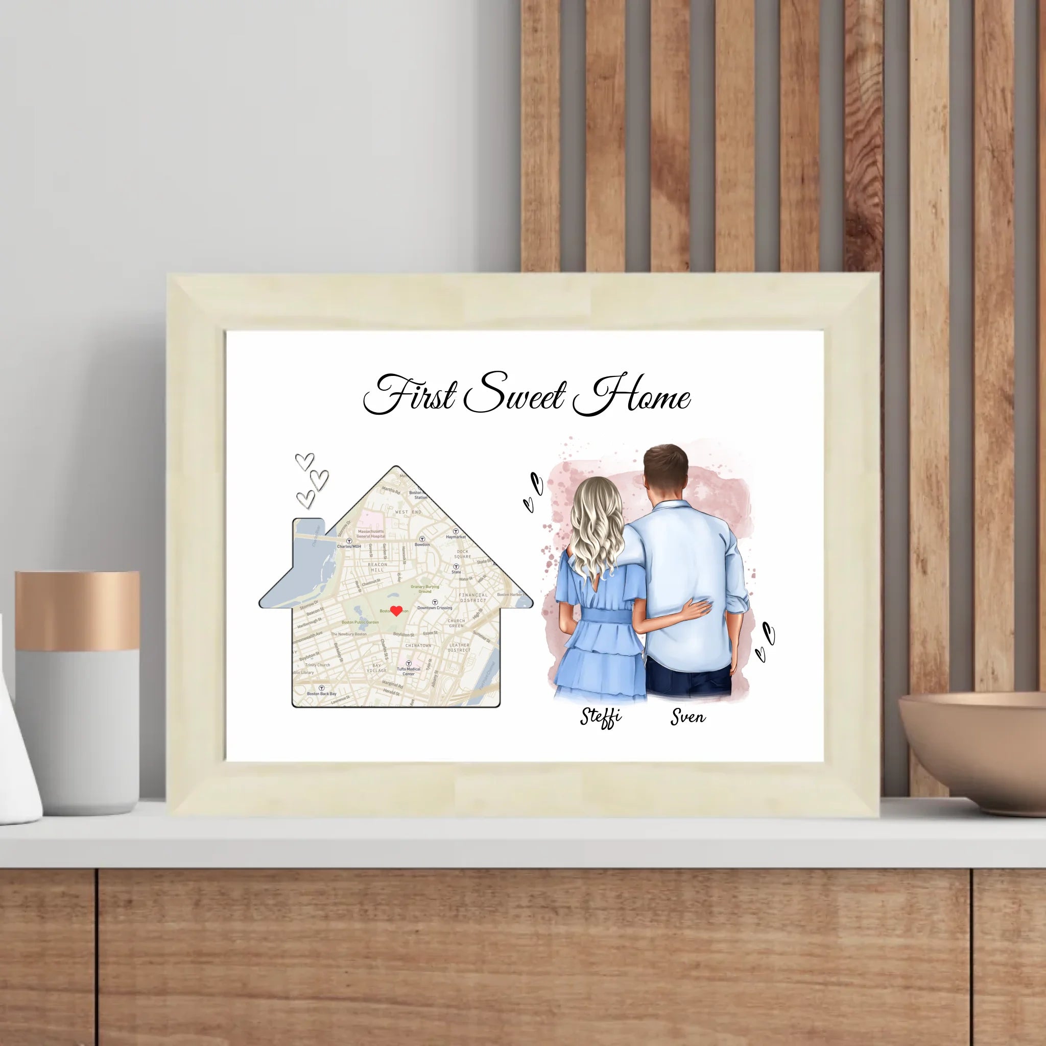 Erste gemeinsame Wohnung Einzugsgeschenk Paar Poster - Cantty