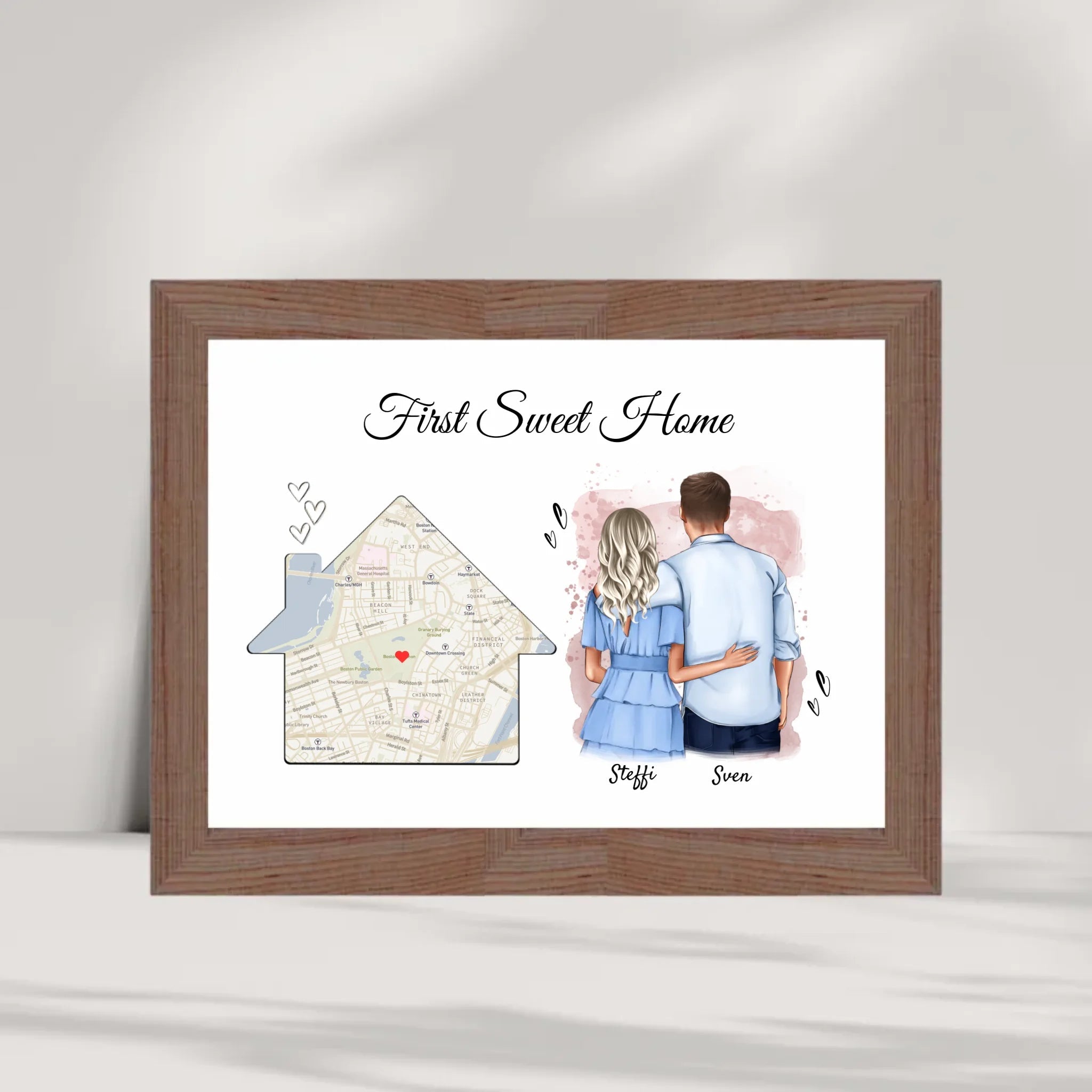 Erste gemeinsame Wohnung Einzugsgeschenk Paar Poster - Cantty