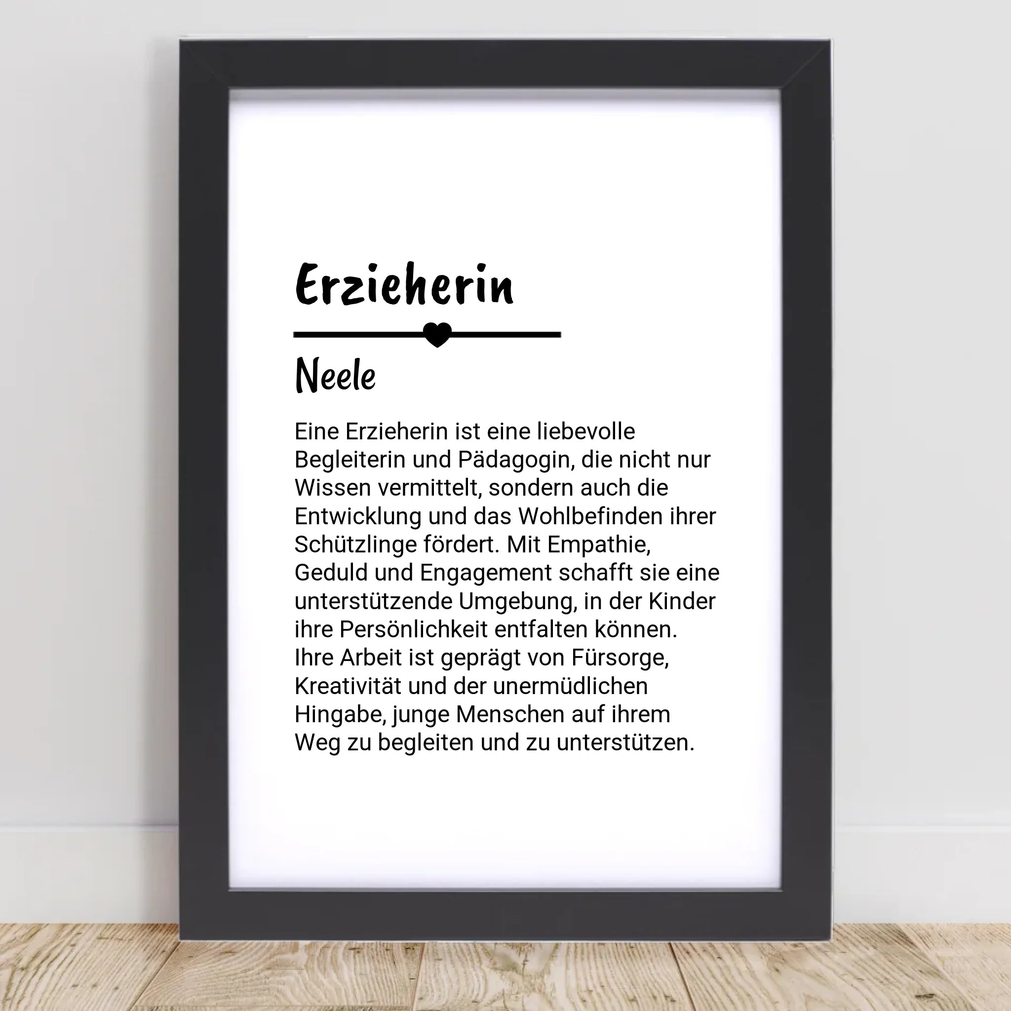 Erzieherin Definition Poster Geschenk personalisiert - Cantty