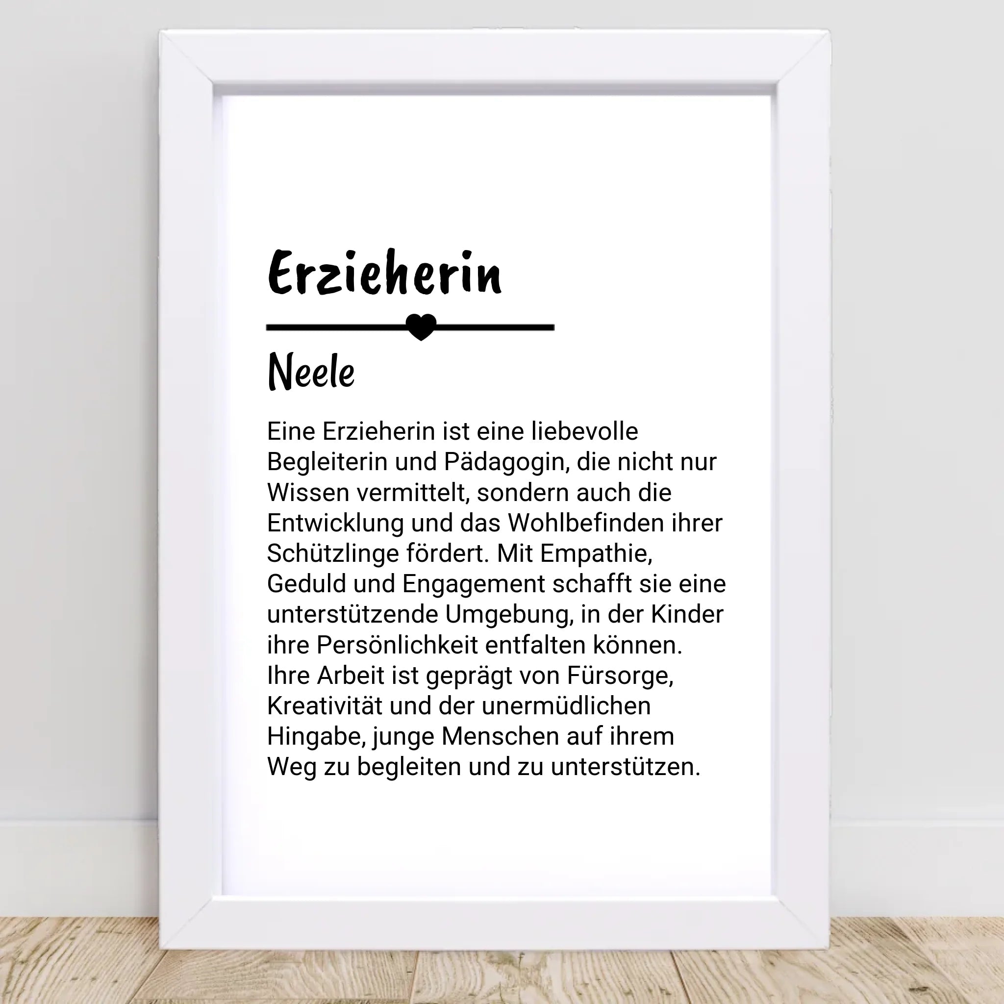 Erzieherin Definition Poster Geschenk personalisiert - Cantty