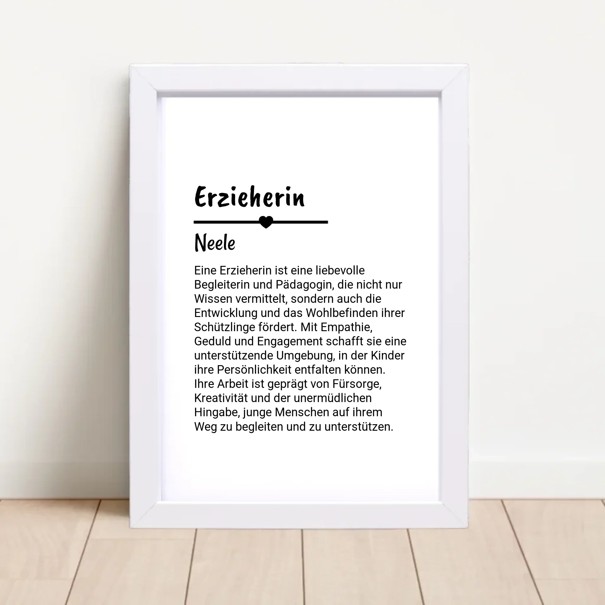 Erzieherin Definition Poster Geschenk personalisiert - Cantty