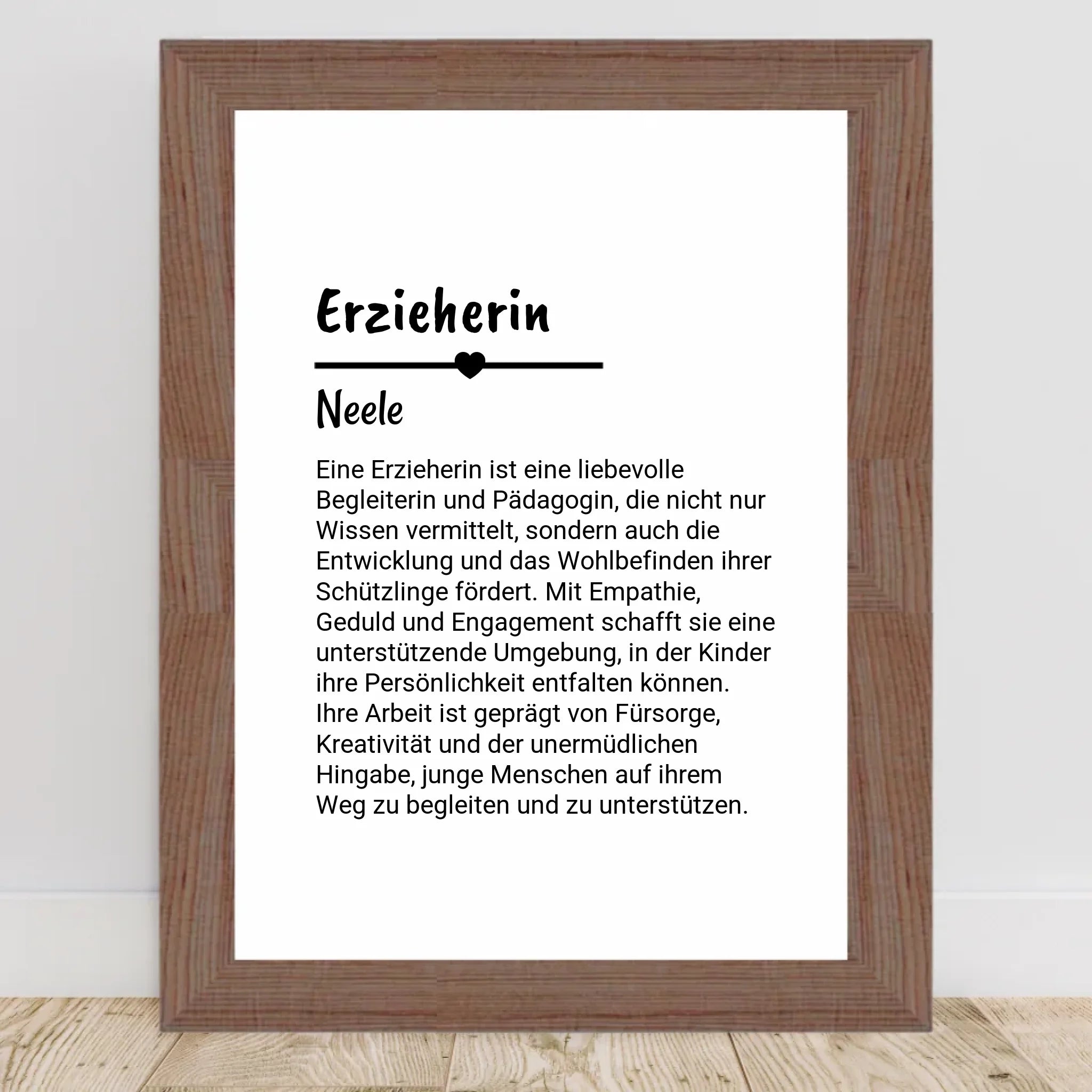 Erzieherin Definition Poster Geschenk personalisiert - Cantty