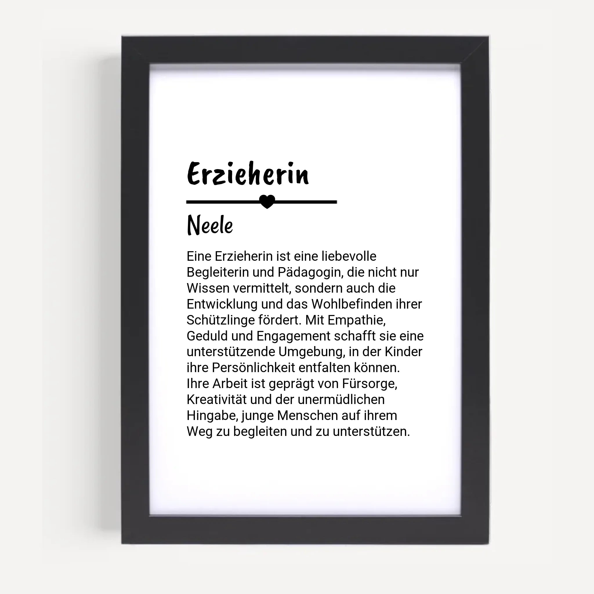 Erzieherin Definition Poster Geschenk personalisiert - Cantty
