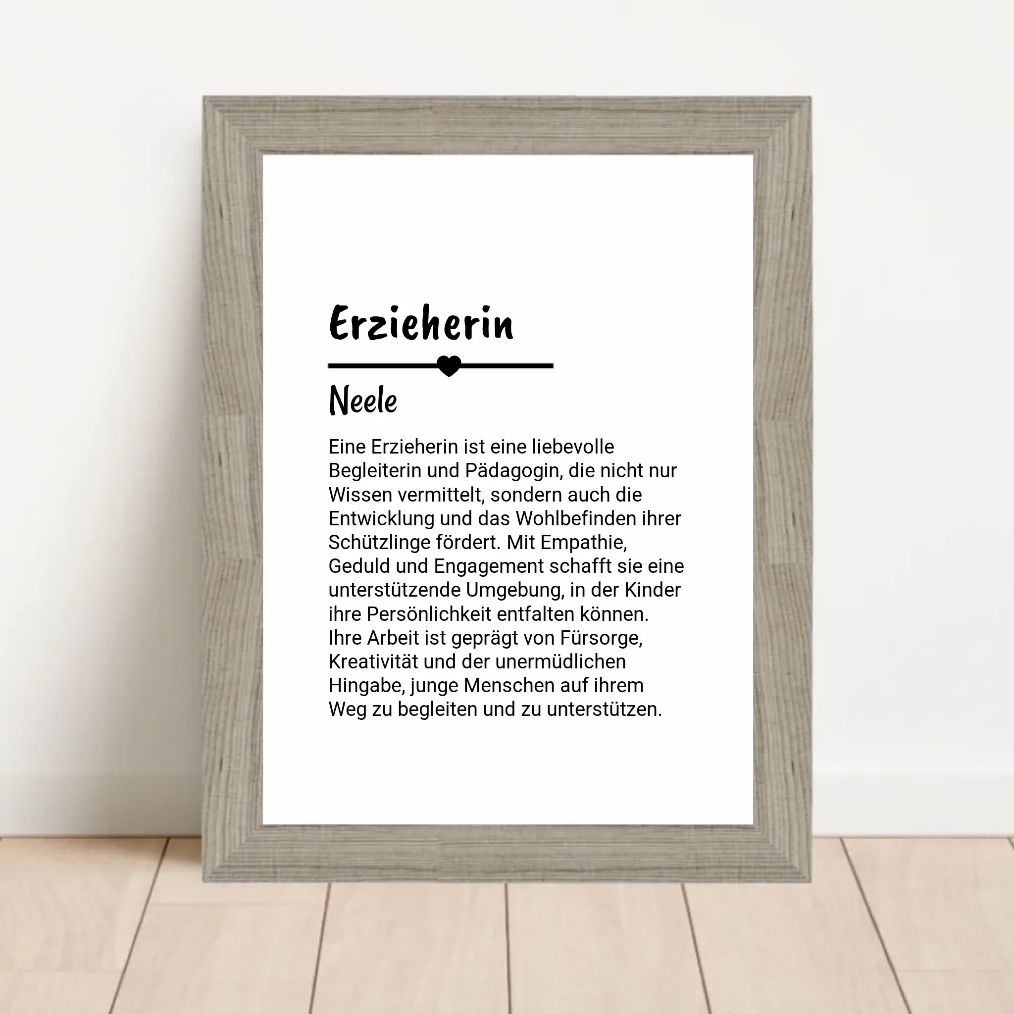 Erzieherin Definition Poster Geschenk personalisiert - Cantty