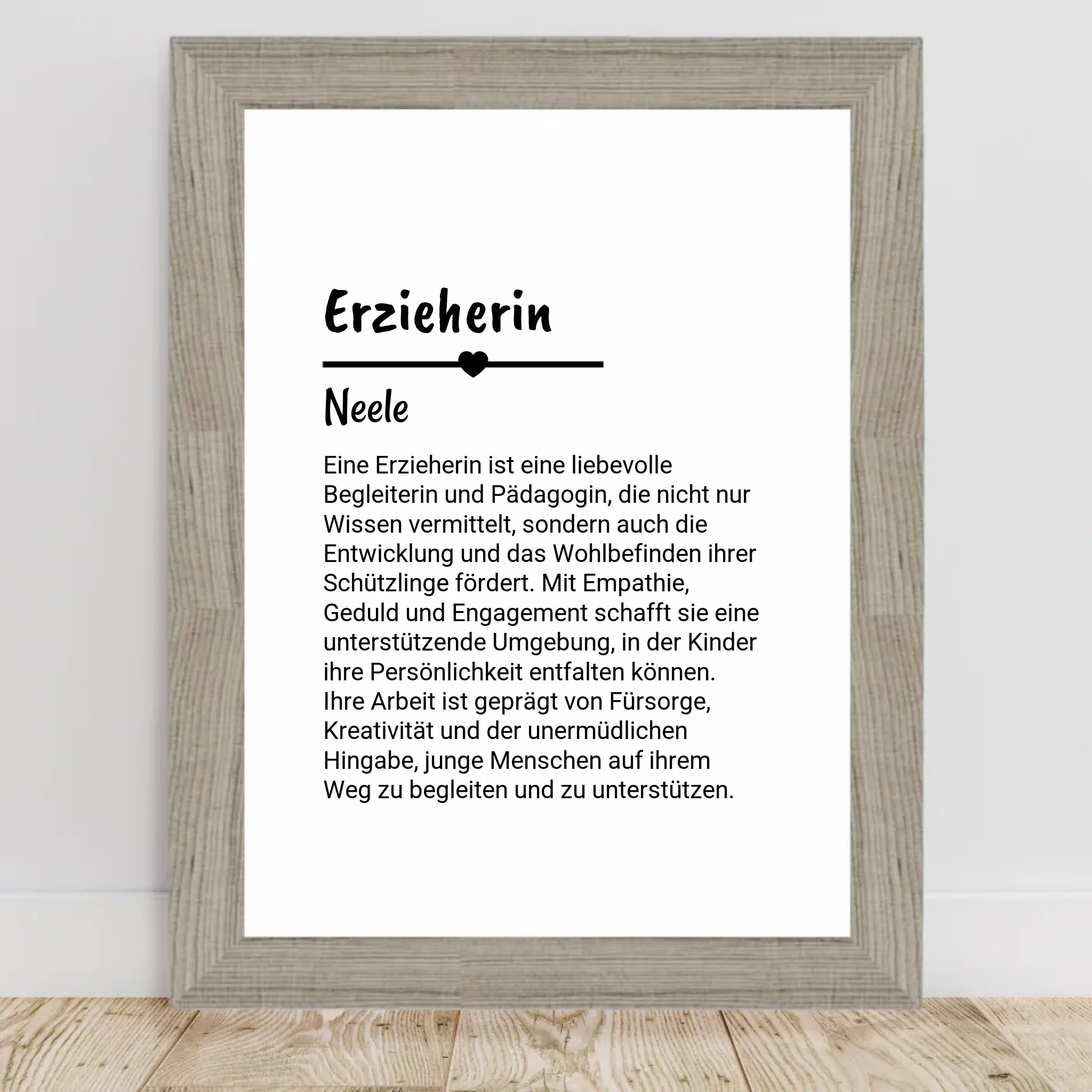 Erzieherin Definition Poster Geschenk personalisiert - Cantty