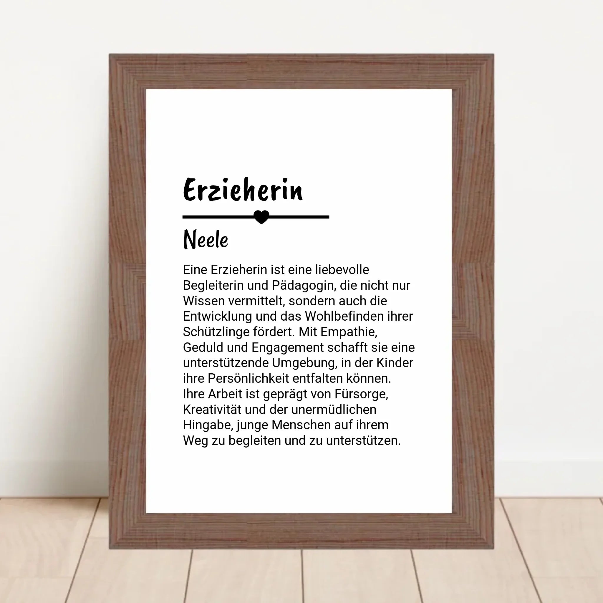 Erzieherin Definition Poster Geschenk personalisiert - Cantty
