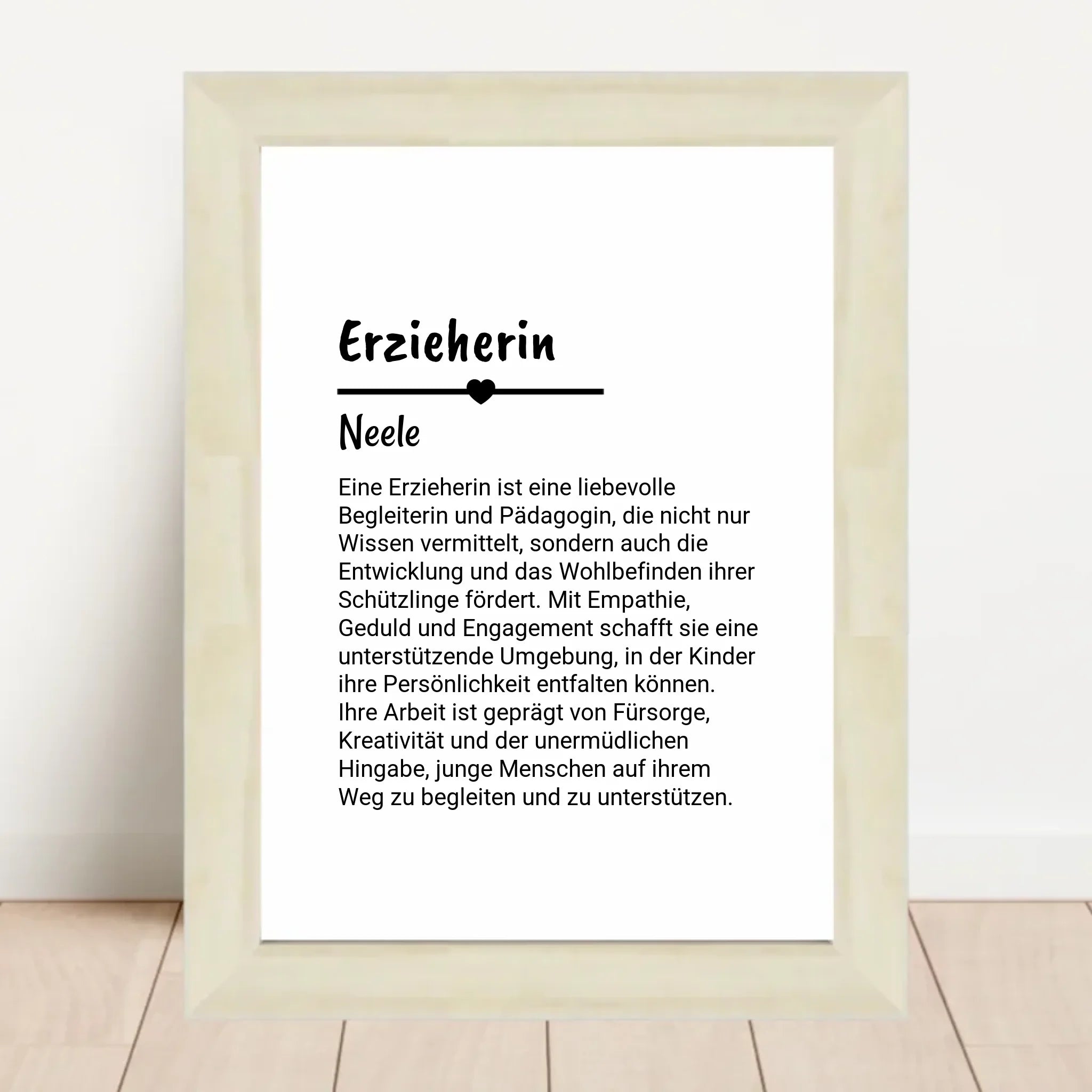 Erzieherin Definition Poster Geschenk personalisiert - Cantty