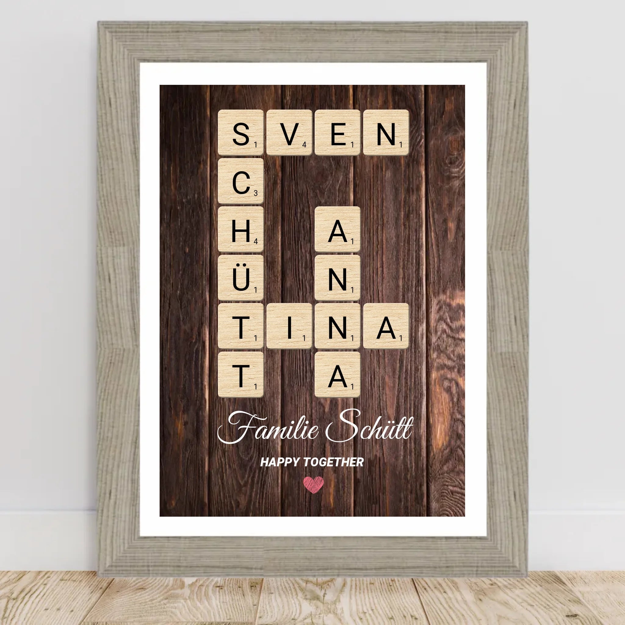 Familie Name Geschenk Poster personalisierbar - Cantty