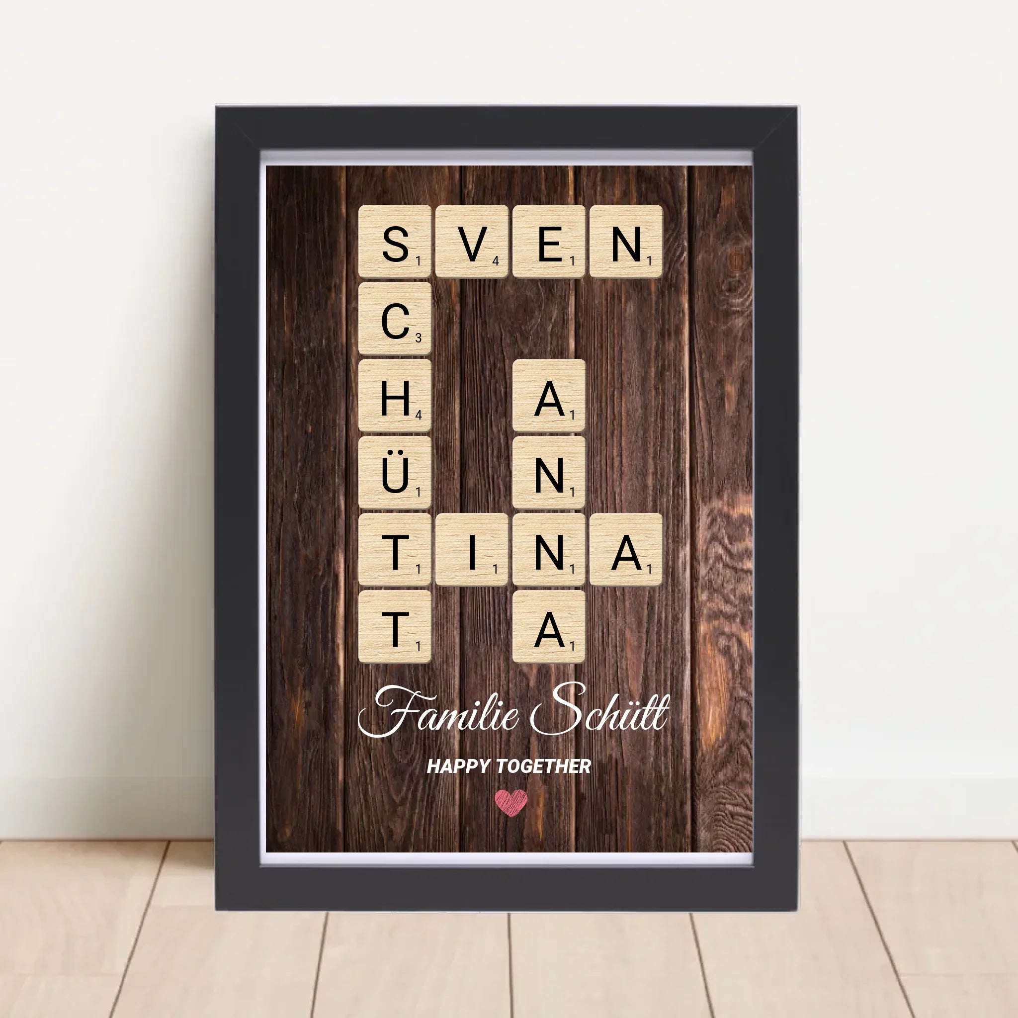 Familie Name Geschenk Poster personalisierbar - Cantty