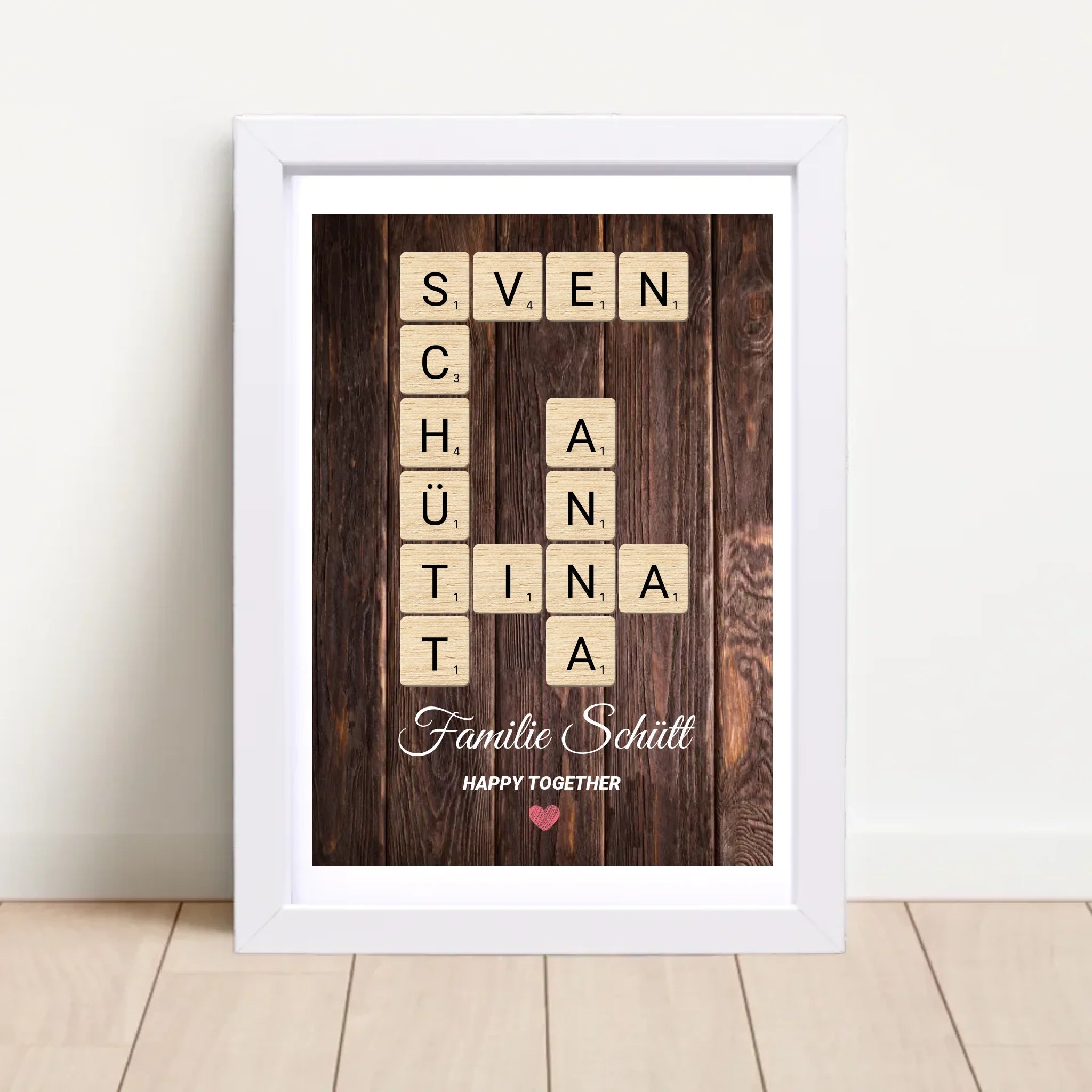 Familie Name Geschenk Poster personalisierbar - Cantty