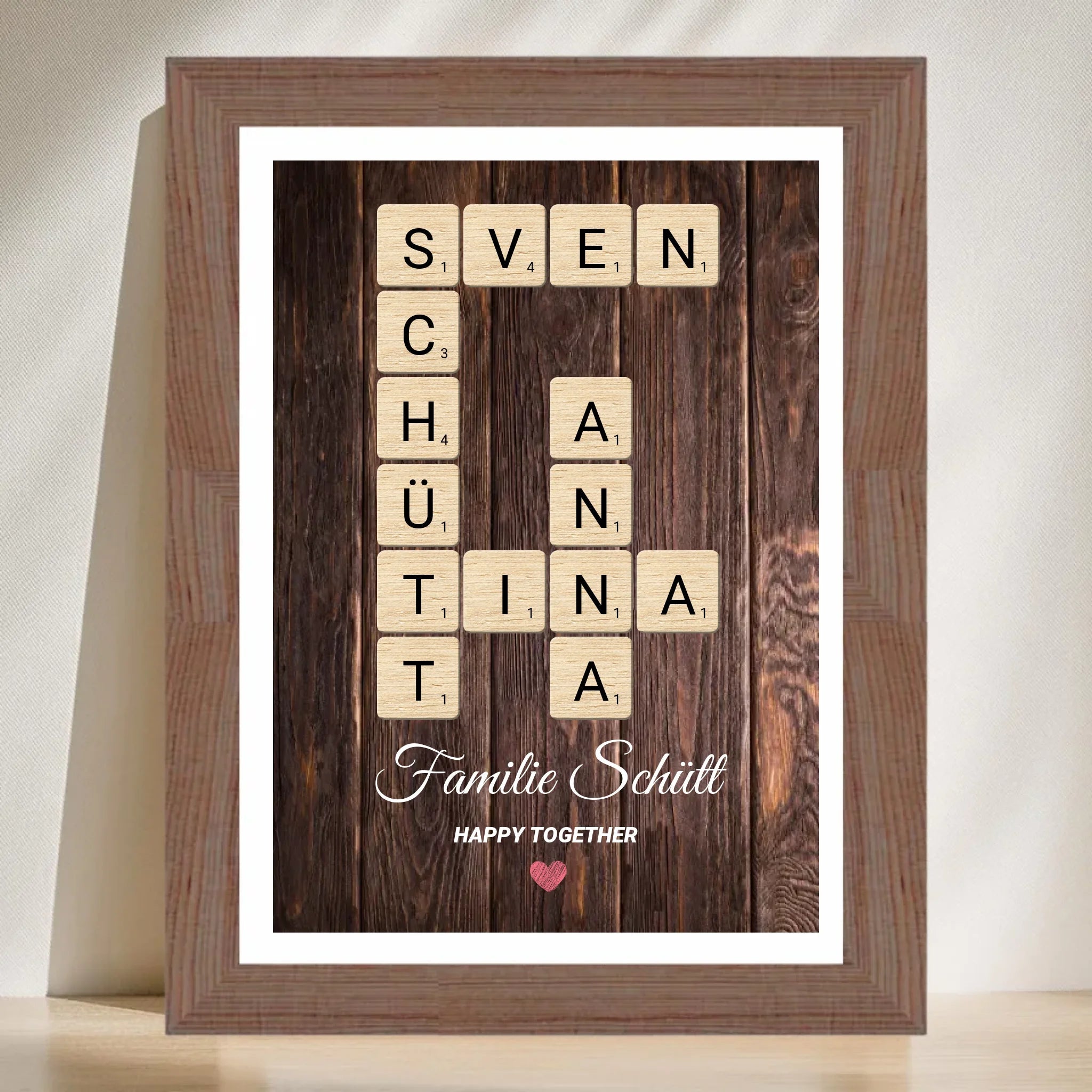 Familie Name Geschenk Poster personalisierbar - Cantty