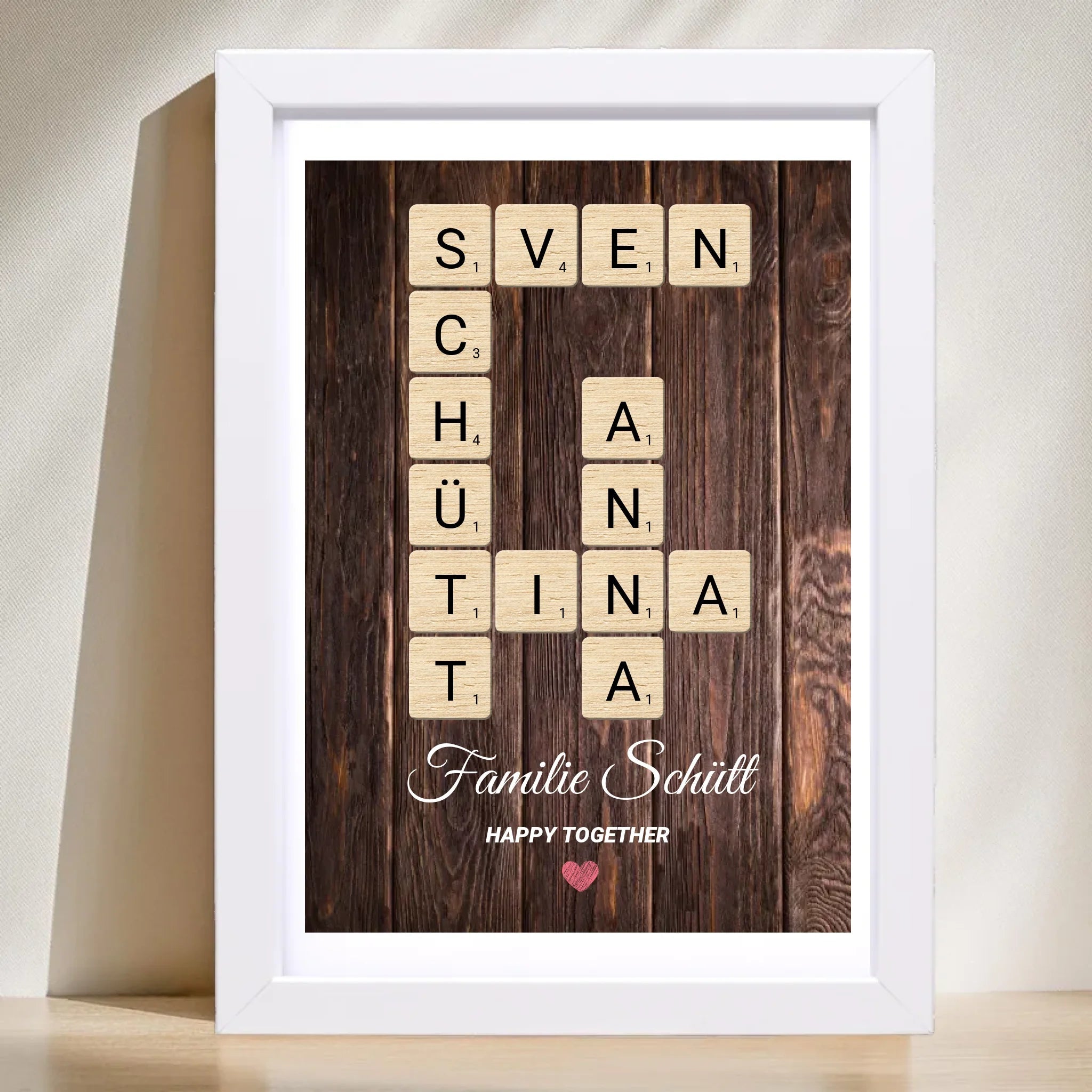 Familie Name Geschenk Poster personalisierbar - Cantty