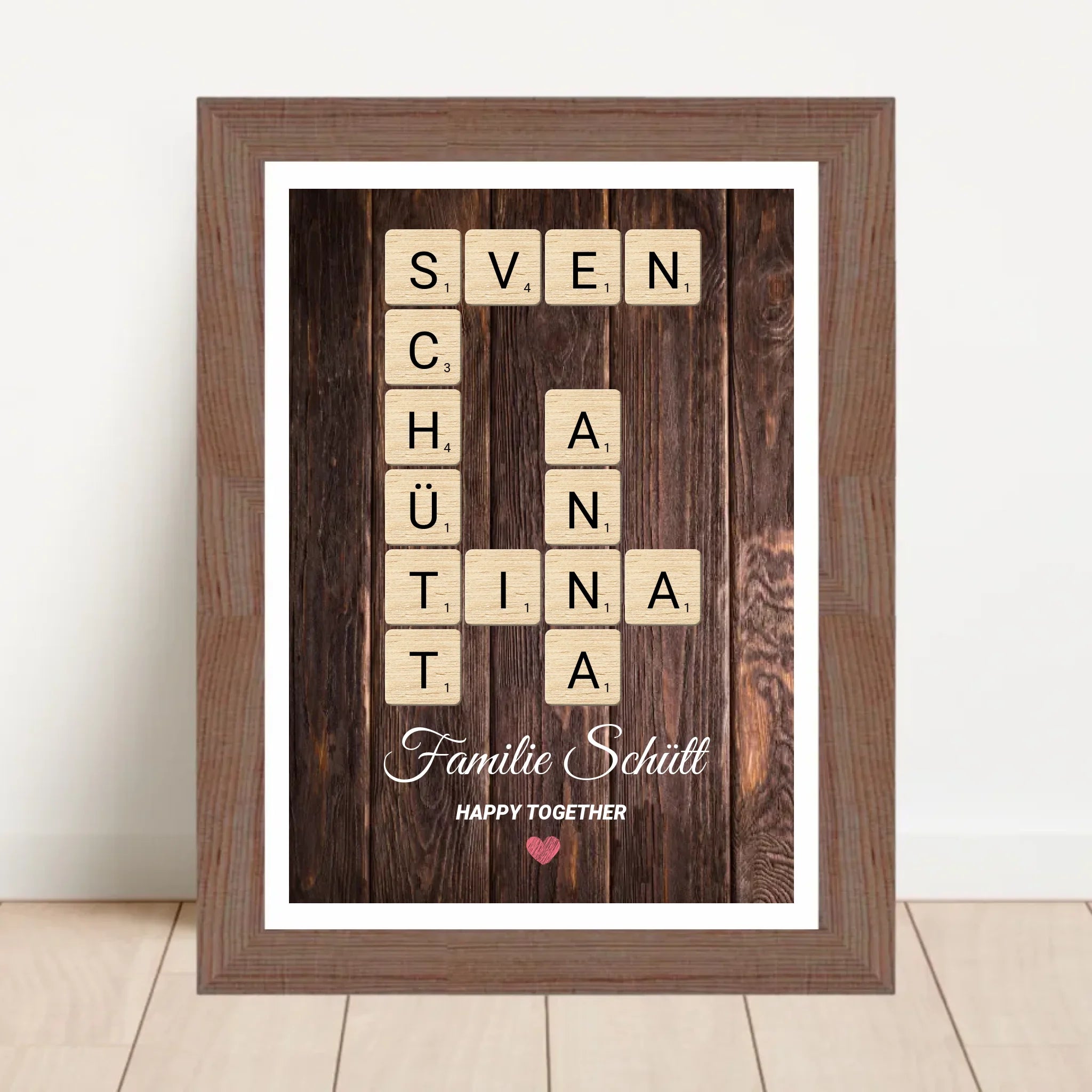 Familie Name Geschenk Poster personalisierbar - Cantty