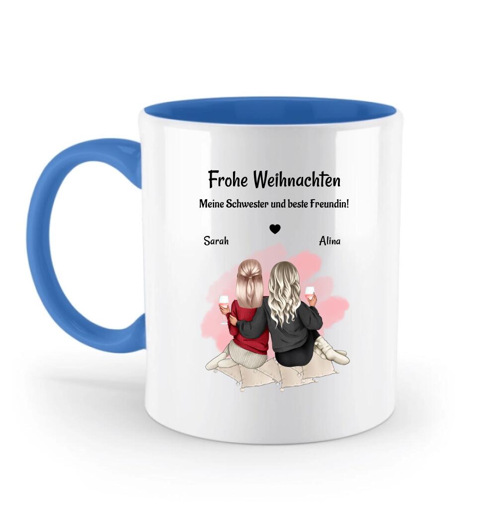 Frohe Weihnachten Schwester Tasse Geschenk - Cantty