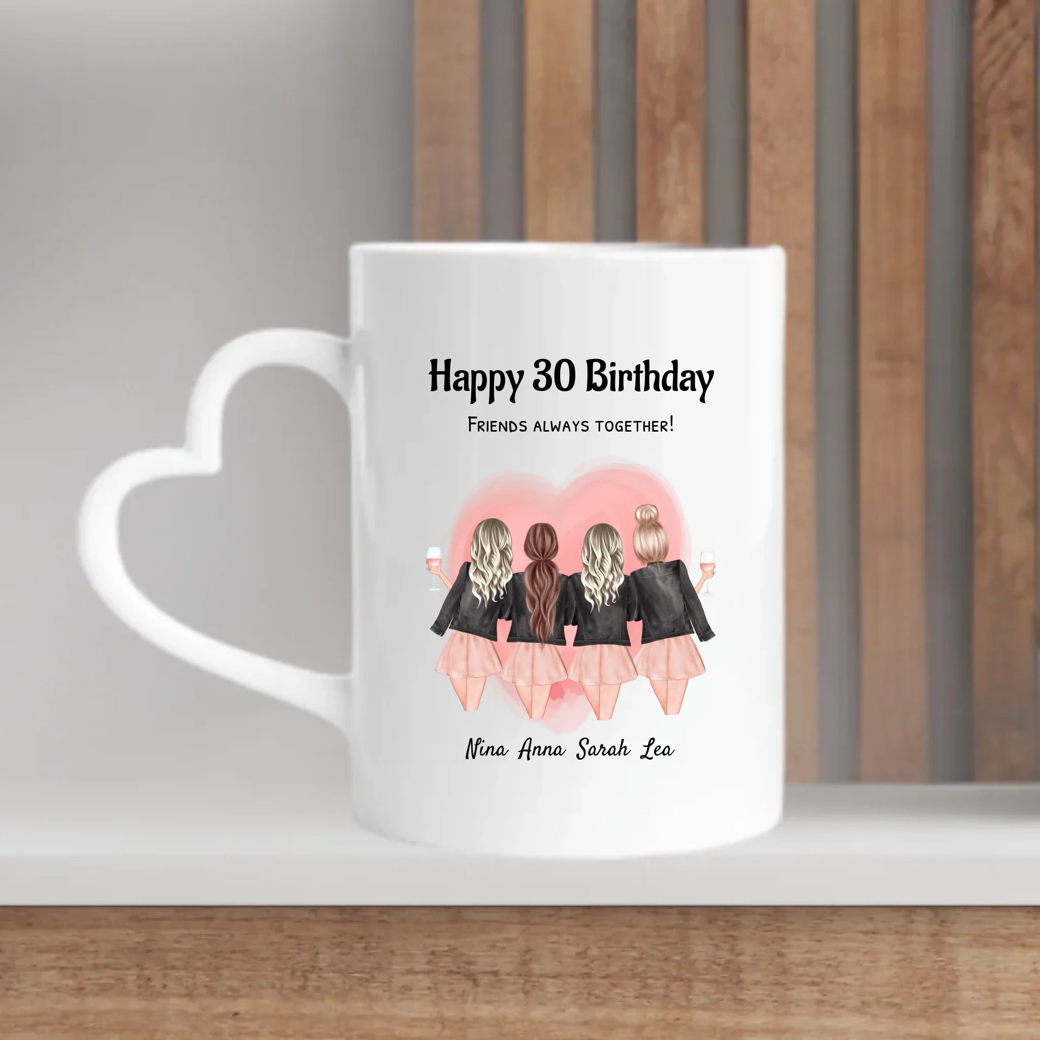 Geschenk 4 Freundinnen Tasse Geburtstag - Cantty
