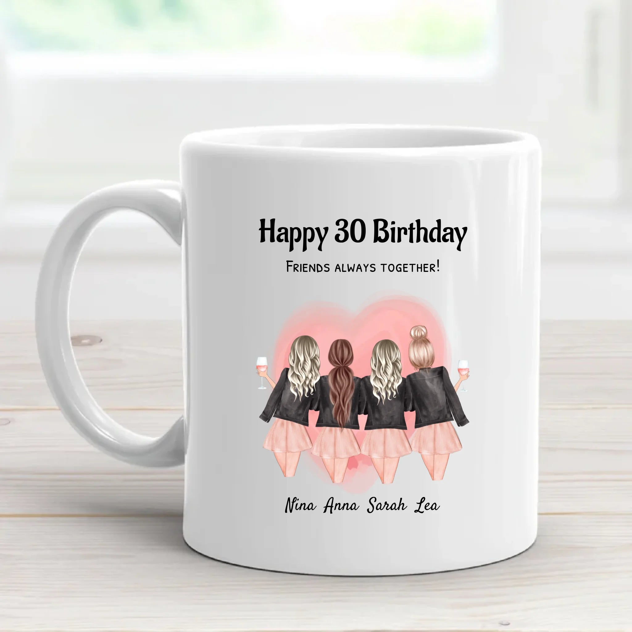 Geschenk 4 Freundinnen Tasse Geburtstag - Cantty