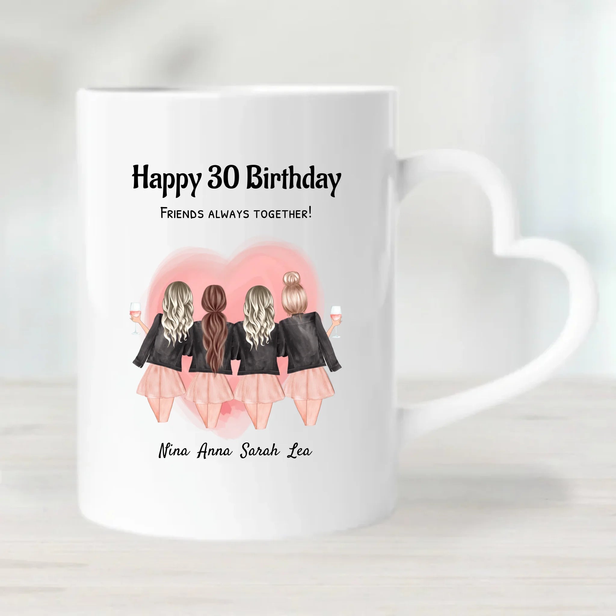 Geschenk 4 Freundinnen Tasse Geburtstag - Cantty