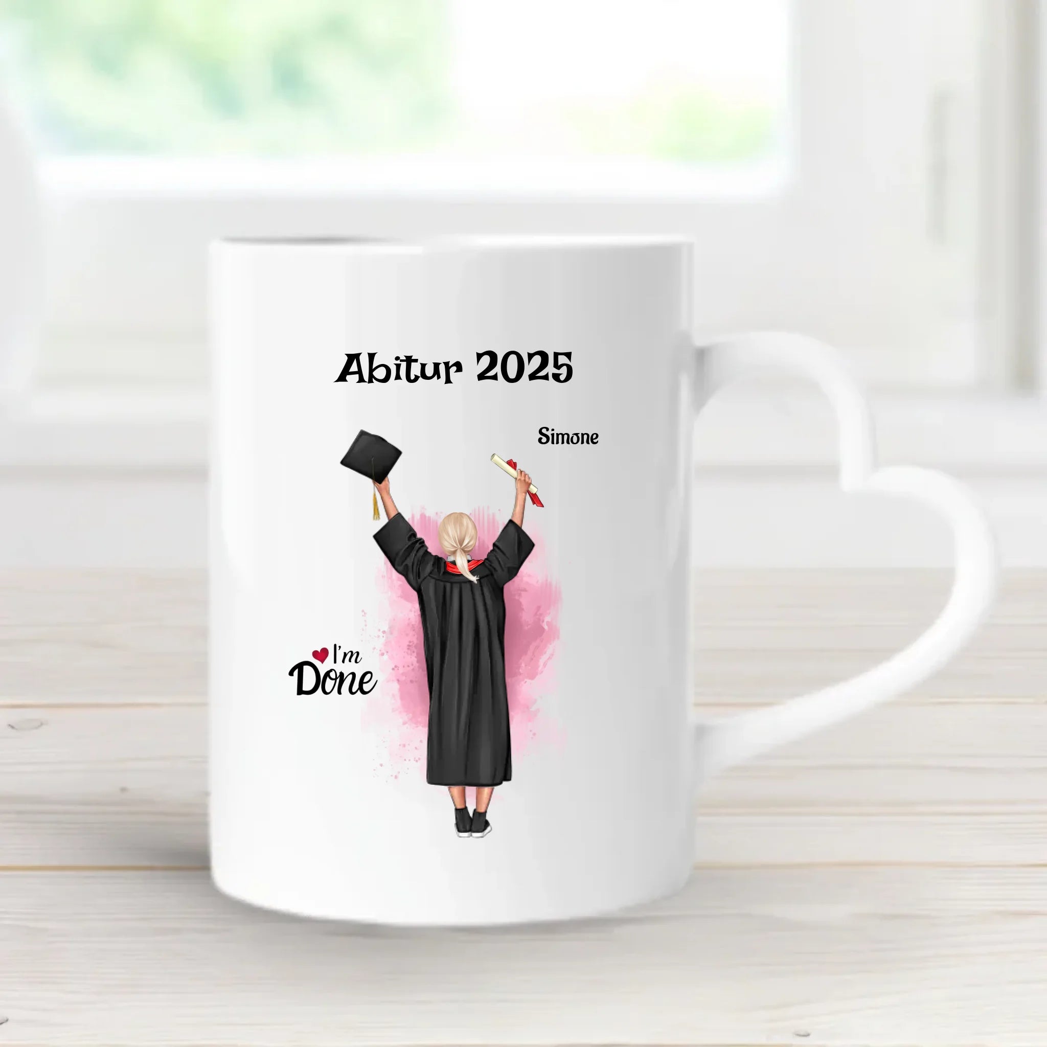 Geschenk Abitur Abschlussprüfung bestanden Tasse personalisiert - Cantty