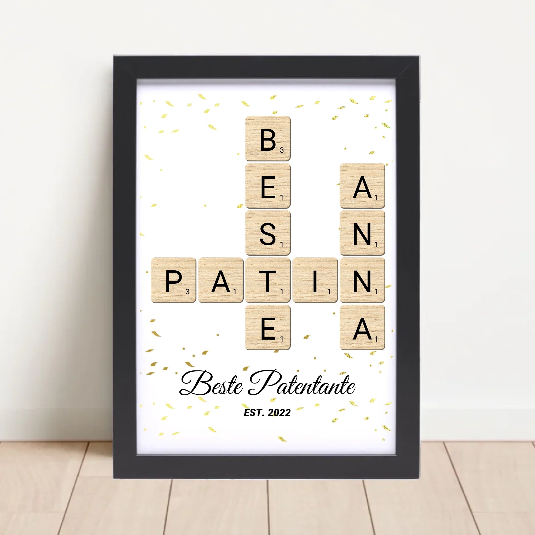 Geschenk für Patentante Wort Poster personalisierbar - Cantty