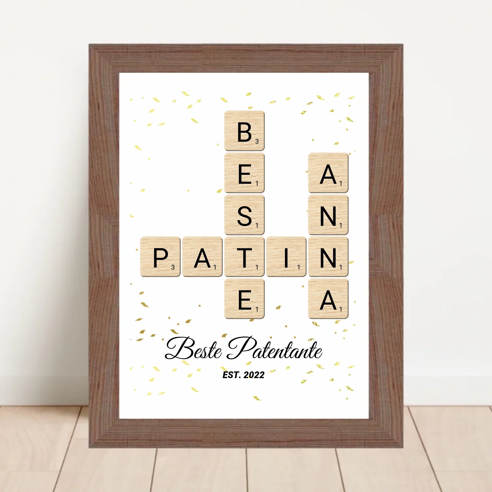 Geschenk für Patentante Wort Poster personalisierbar - Cantty