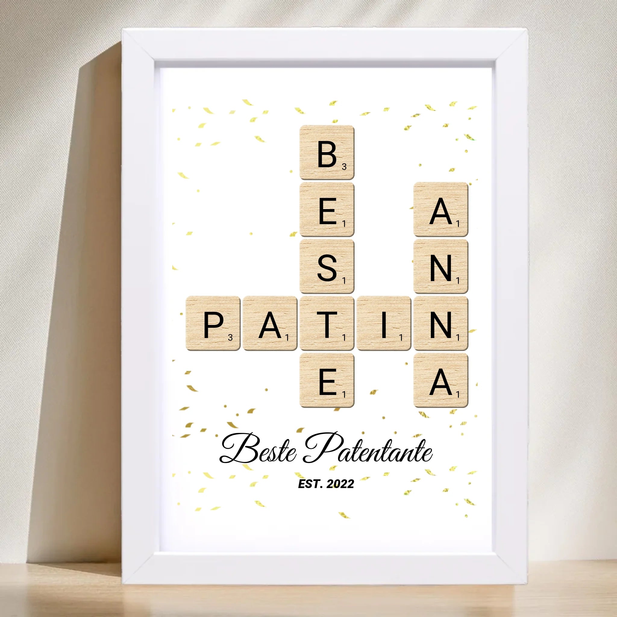 Geschenk für Patentante Wort Poster personalisierbar - Cantty