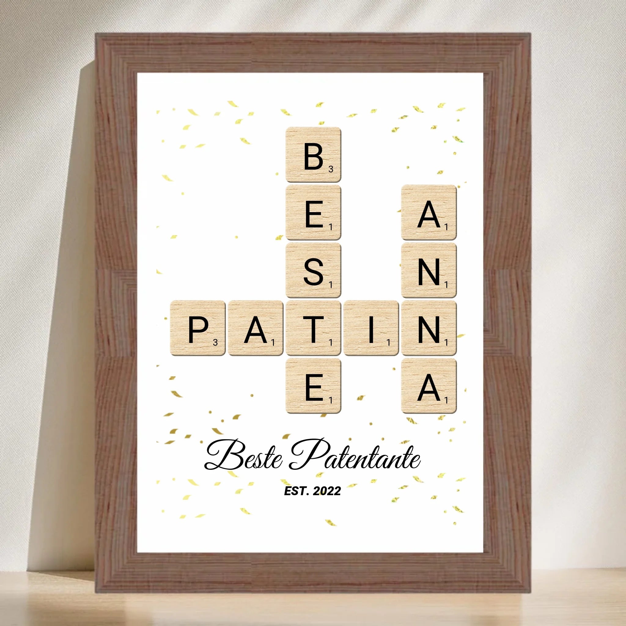 Geschenk für Patentante Wort Poster personalisierbar - Cantty
