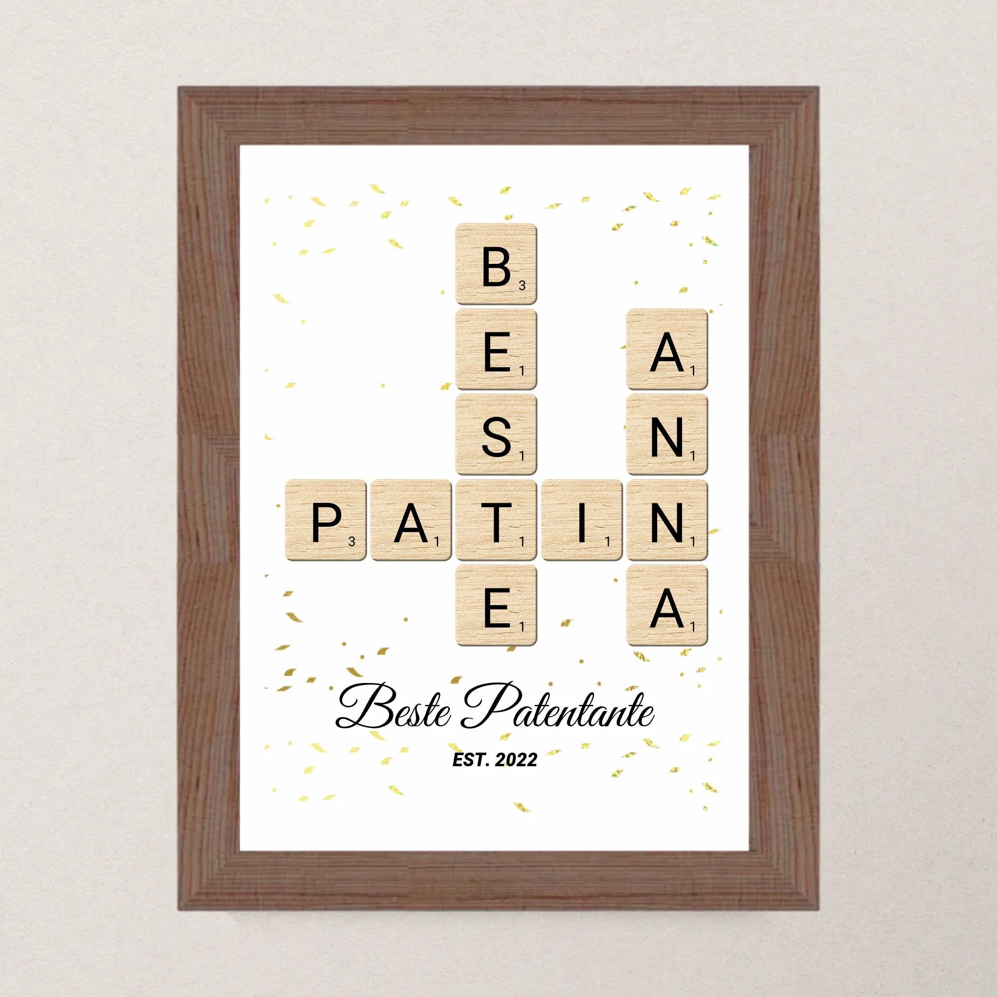 Geschenk für Patentante Wort Poster personalisierbar - Cantty