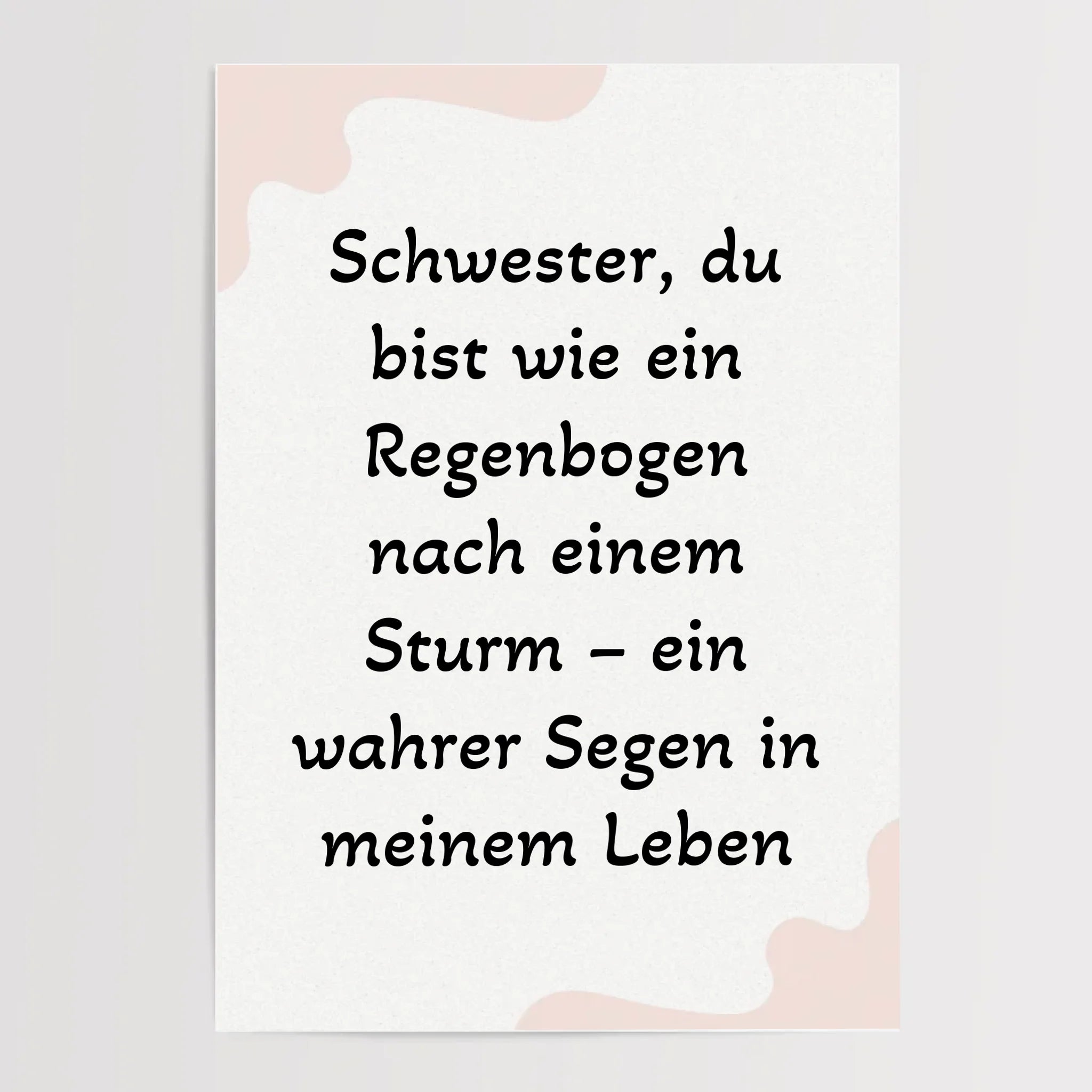 Geschenk für Schwester Poster mit Spruch - Cantty
