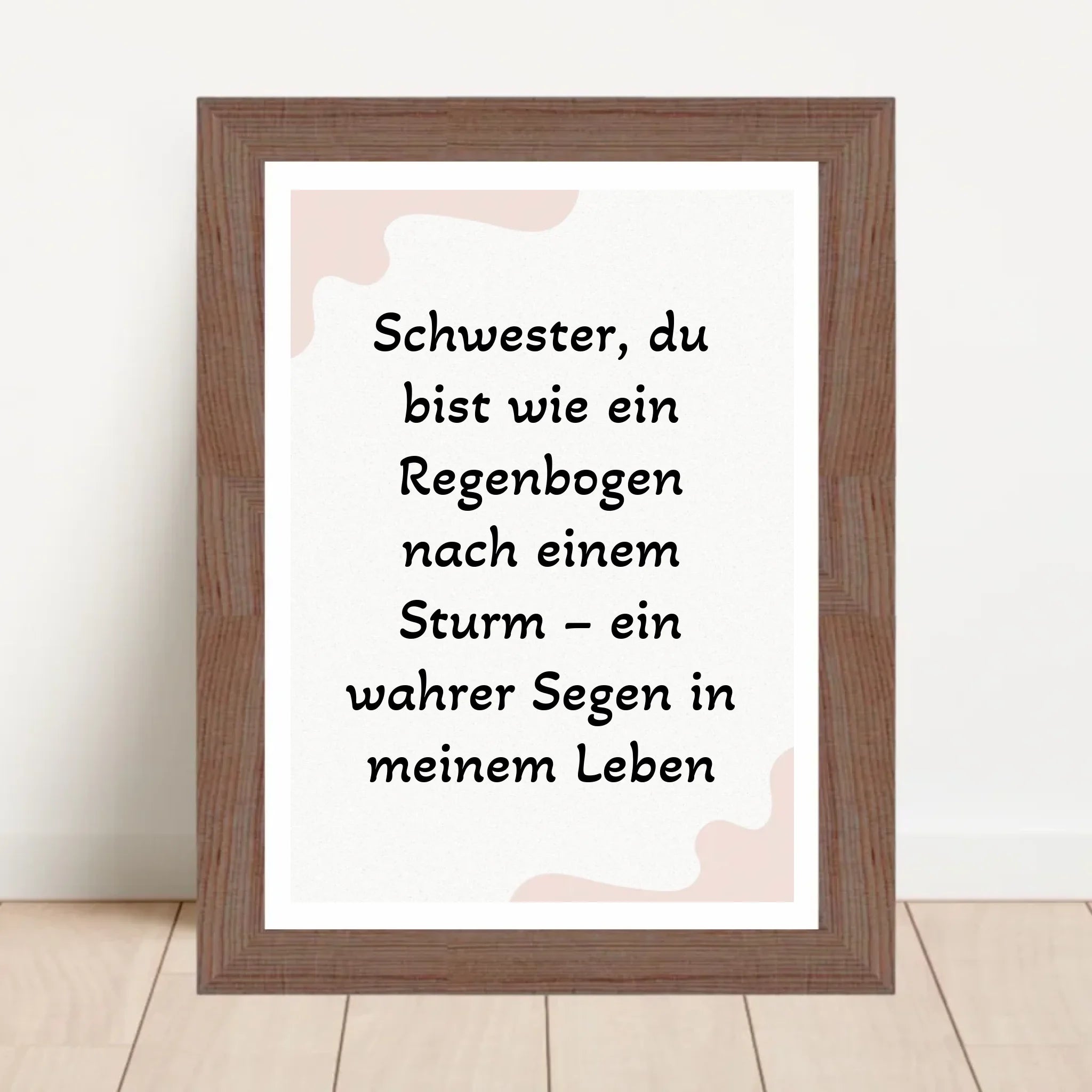 Geschenk für Schwester Poster mit Spruch - Cantty