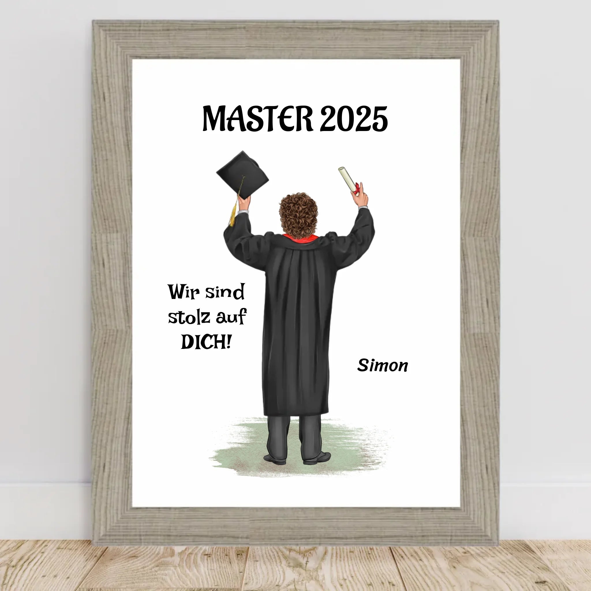 Geschenk Master Abschluss Poster personalisiert für Sohn - Cantty