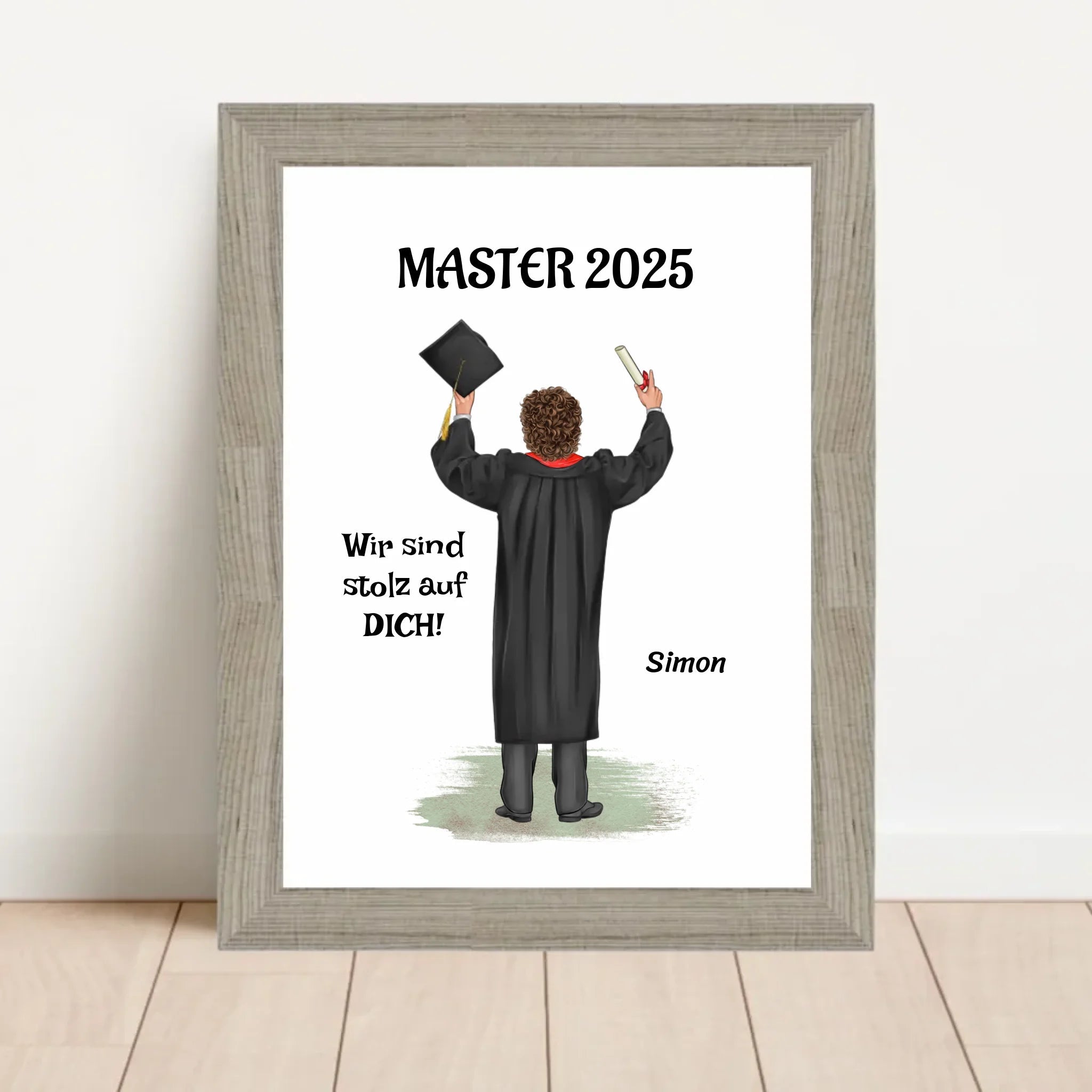 Geschenk Master Abschluss Poster personalisiert für Sohn - Cantty