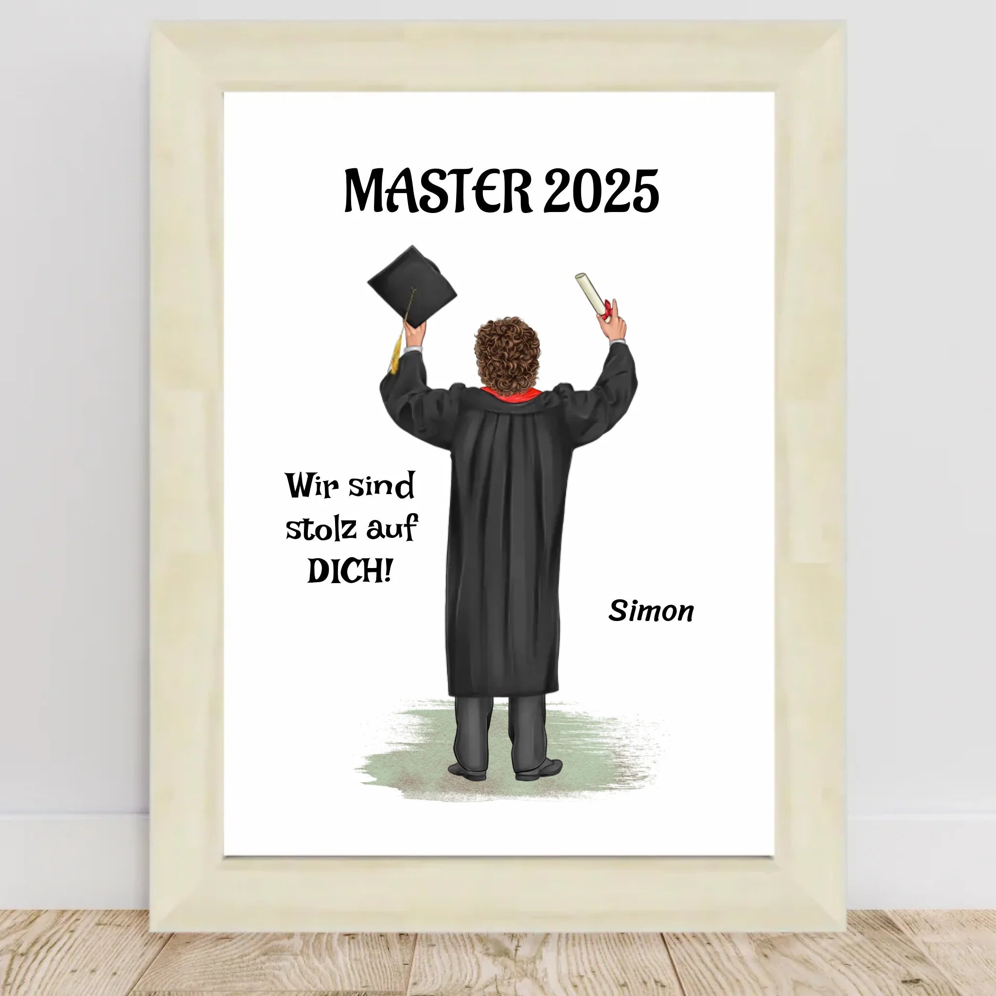 Geschenk Master Abschluss Poster personalisiert für Sohn - Cantty