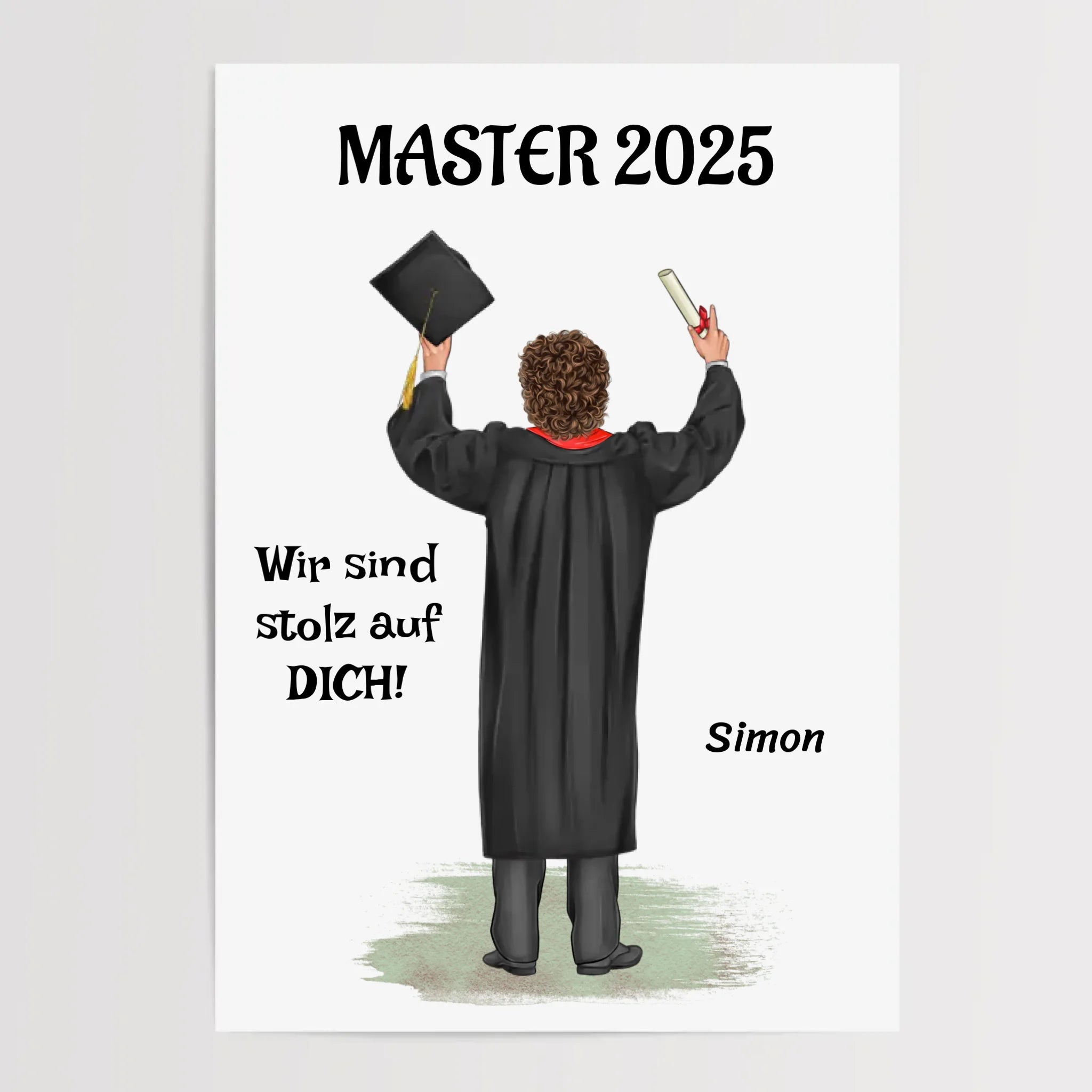 Geschenk Master Abschluss Poster personalisiert für Sohn - Cantty
