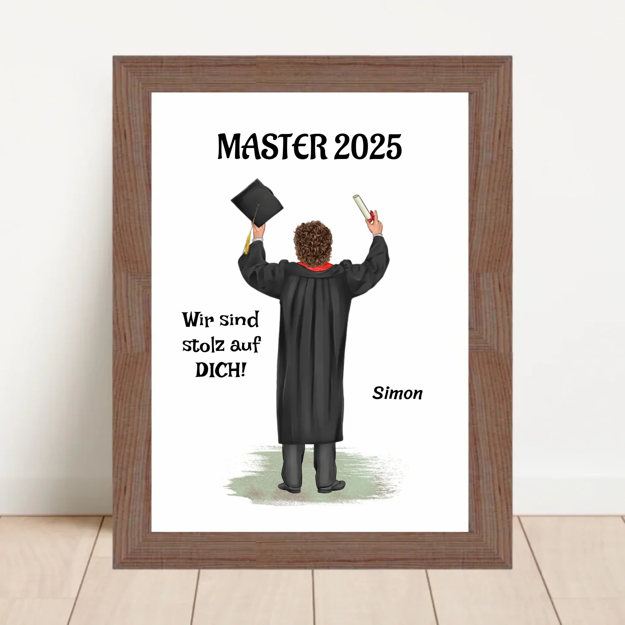 Geschenk Master Abschluss Poster personalisiert für Sohn - Cantty