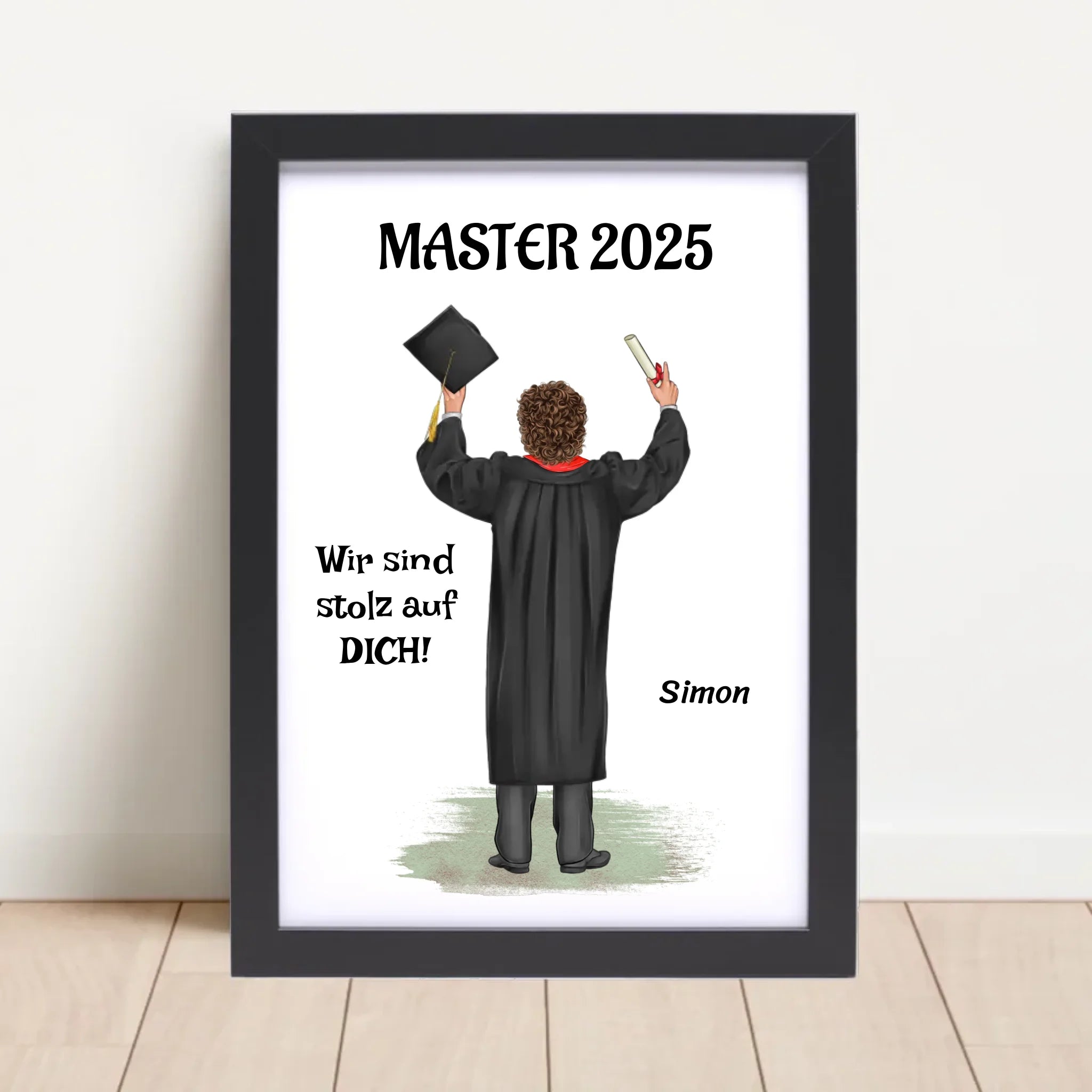 Geschenk Master Abschluss Poster personalisiert für Sohn - Cantty