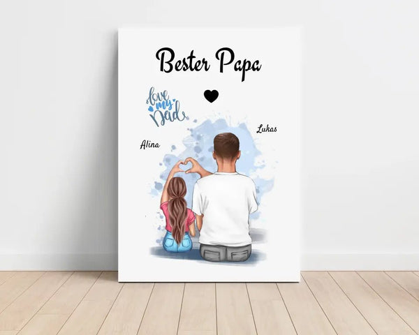 Geschenk Papa leinwand Bild von Tochter personalisiert - Cantty