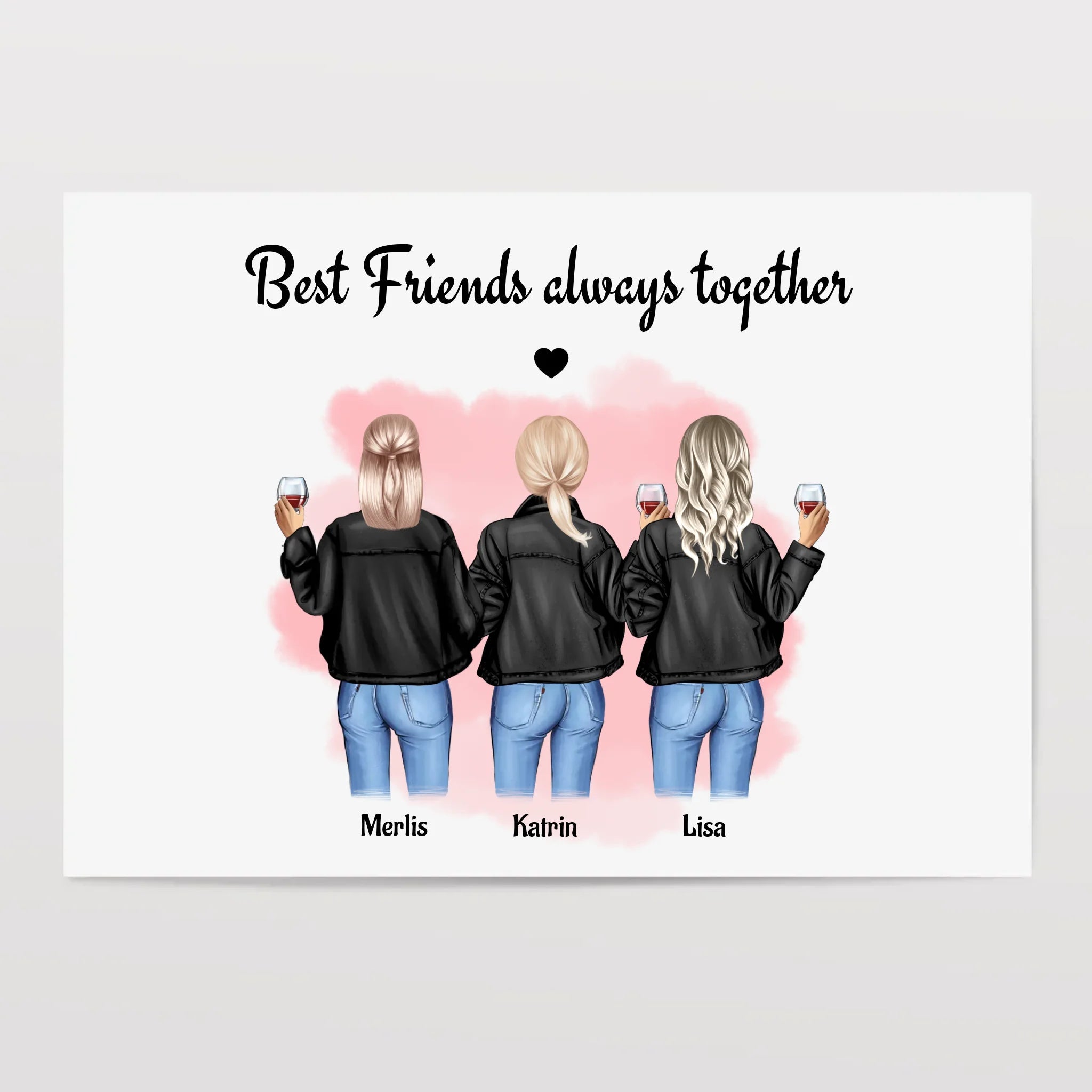 Geschenk Poster für 3 Freundinnen gestalten - Cantty