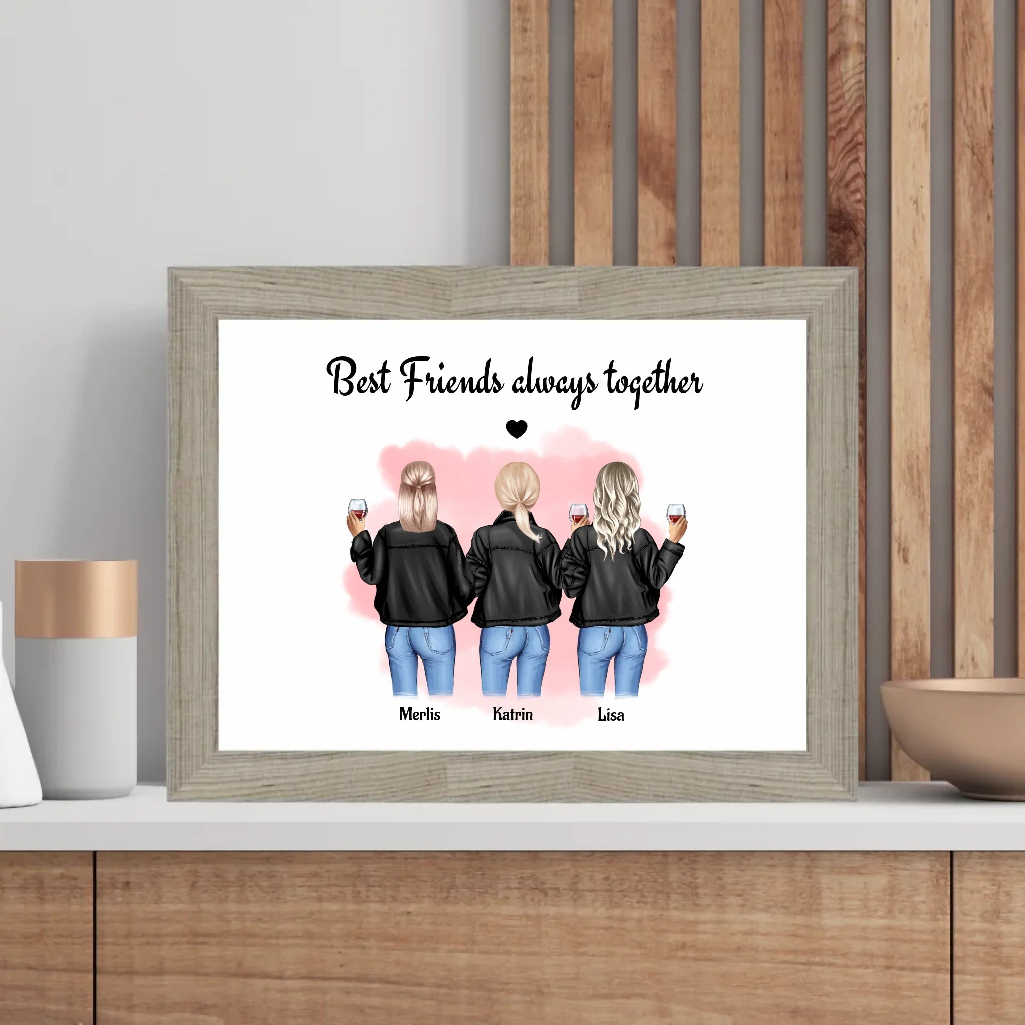 Geschenk Poster für 3 Freundinnen gestalten - Cantty