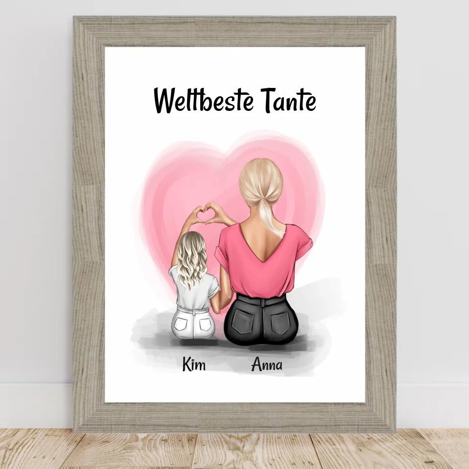 Geschenk Tante Nichte Poster zum Geburtstag - Cantty