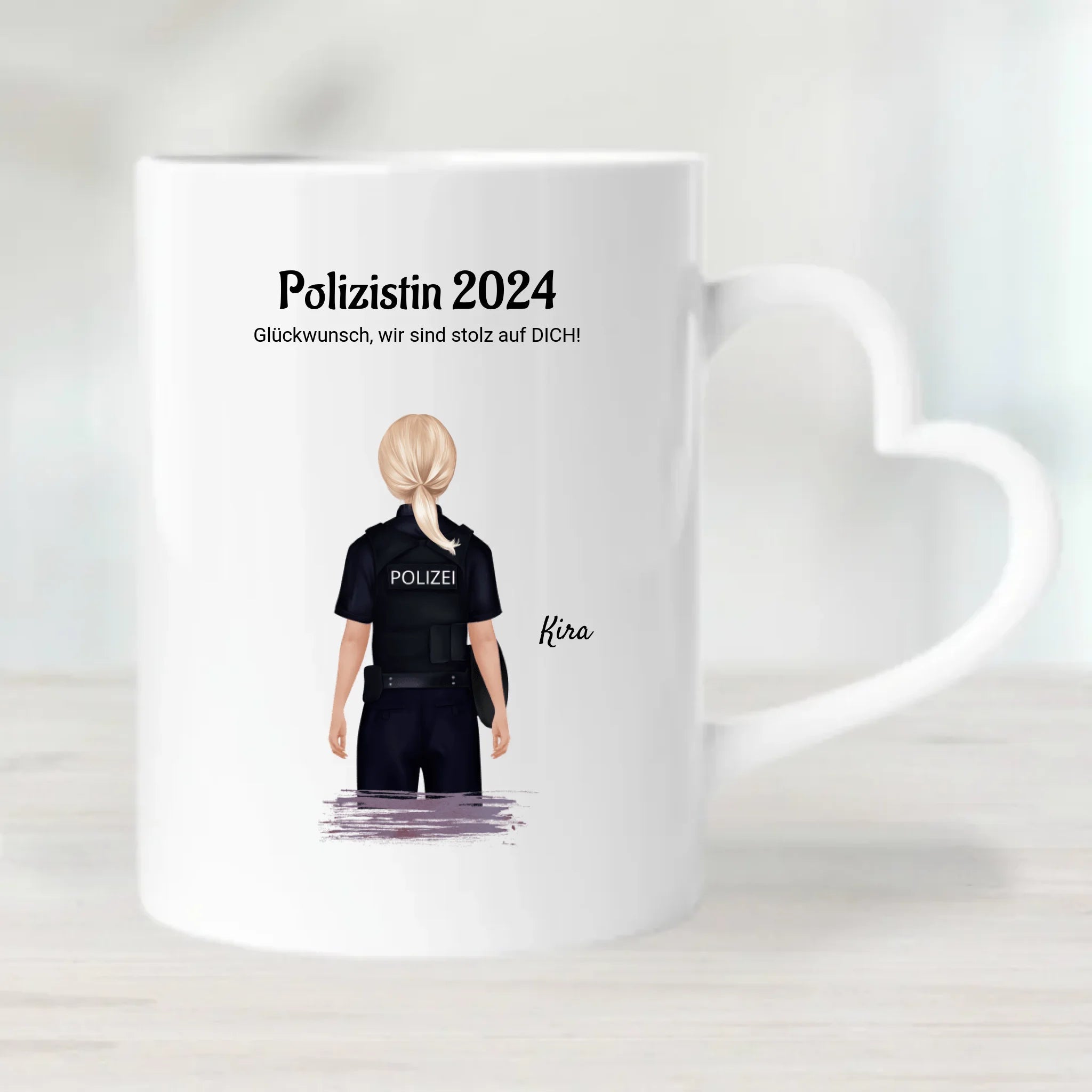 Geschenk Tasse zur bestandenen Prüfung Polizistin - Cantty