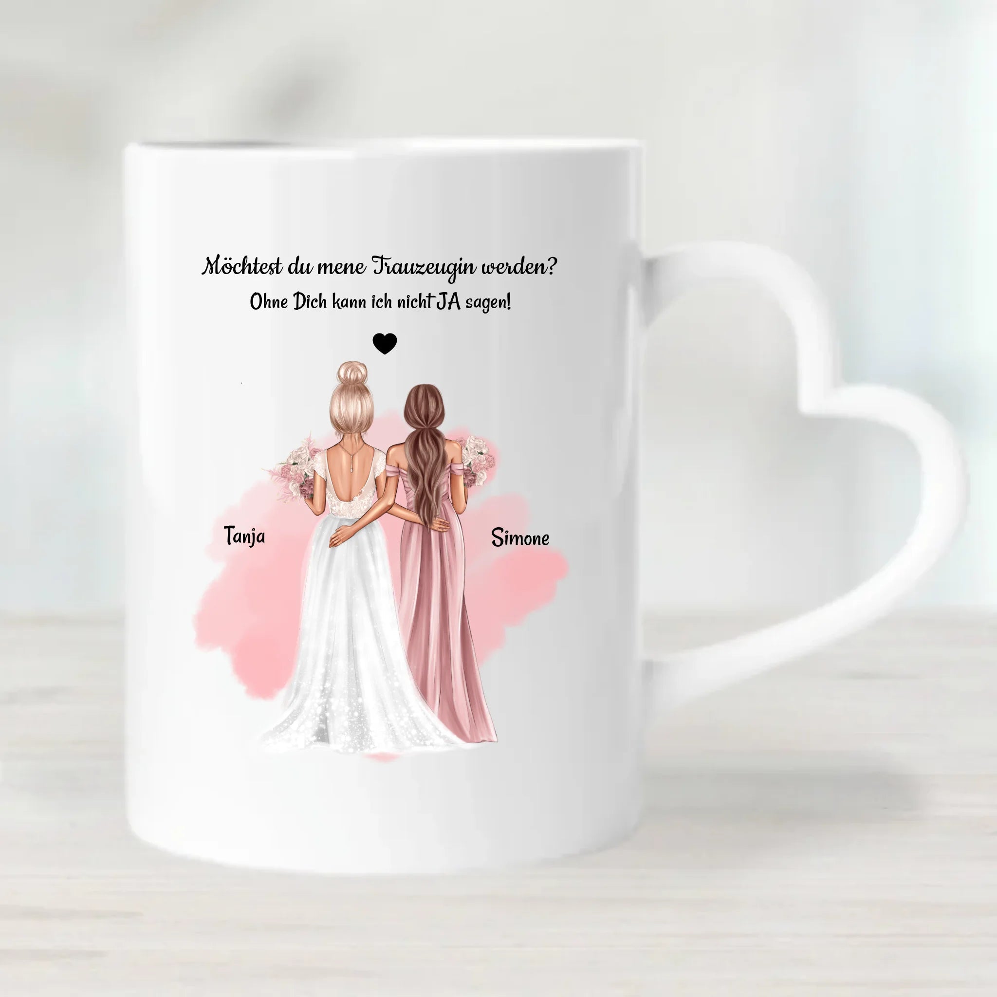 Geschenk Trauzeugin Fragen Tasse personalisiert - Cantty