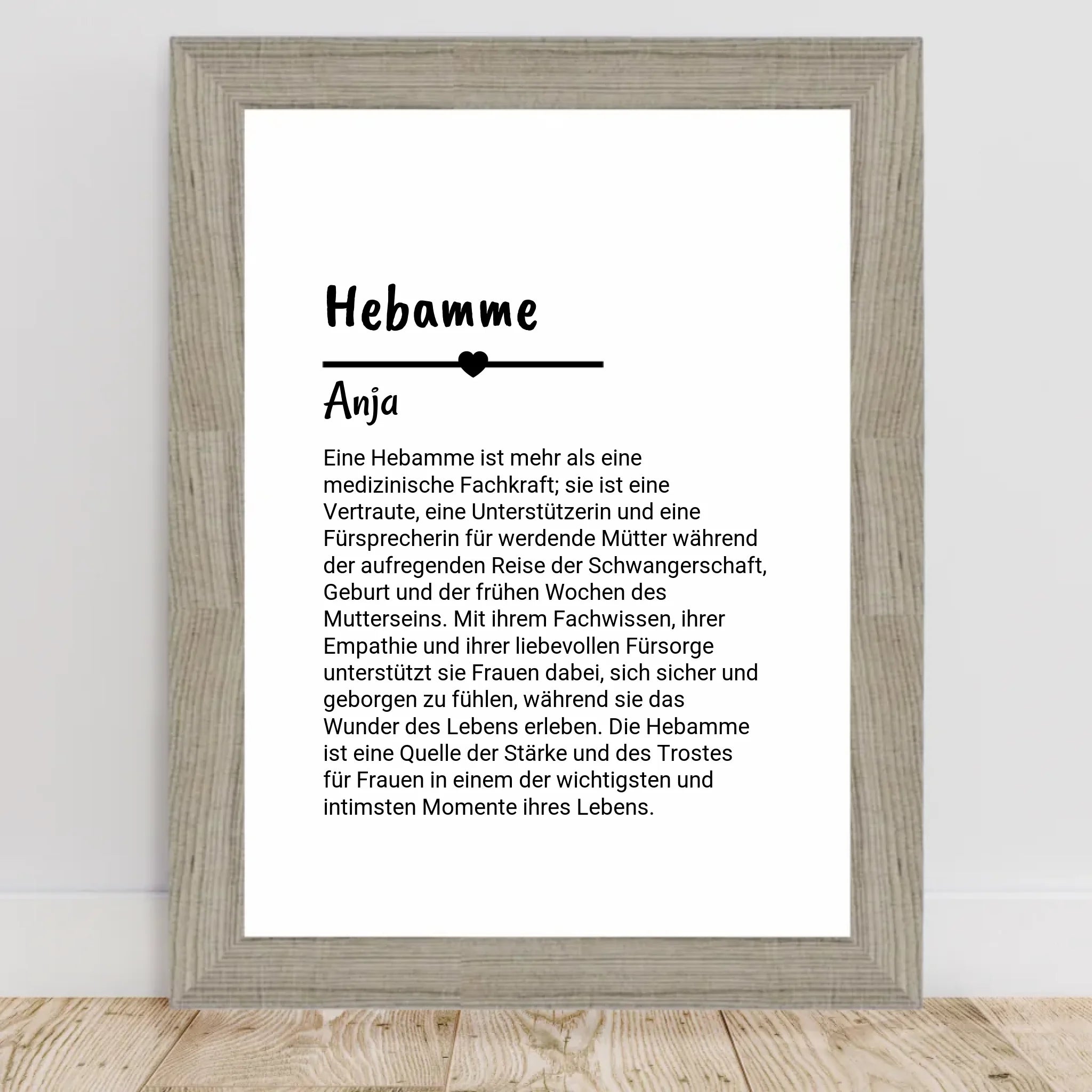 Hebamme Definition Poster Geschenk personalisiert - Cantty