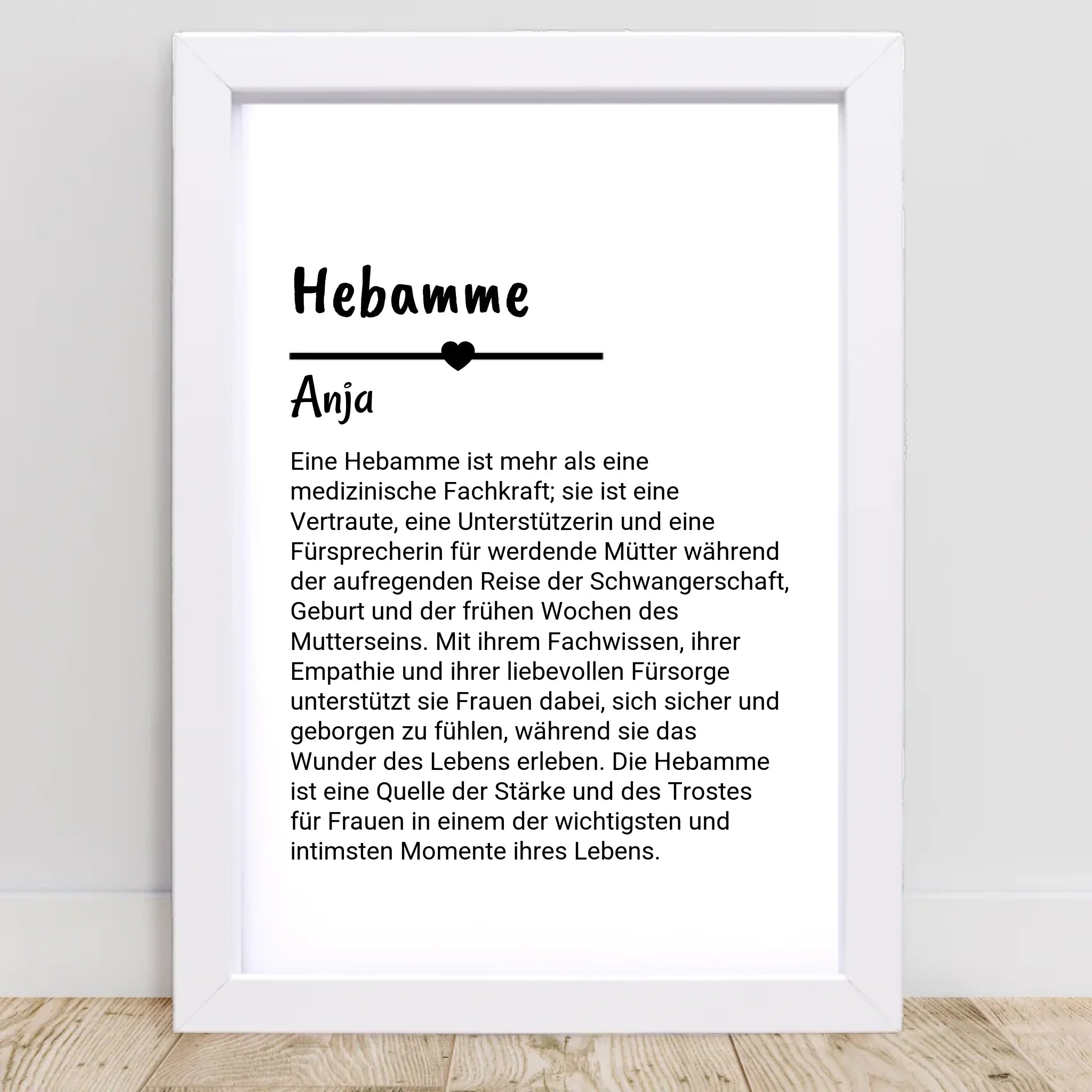 Hebamme Definition Poster Geschenk personalisiert - Cantty