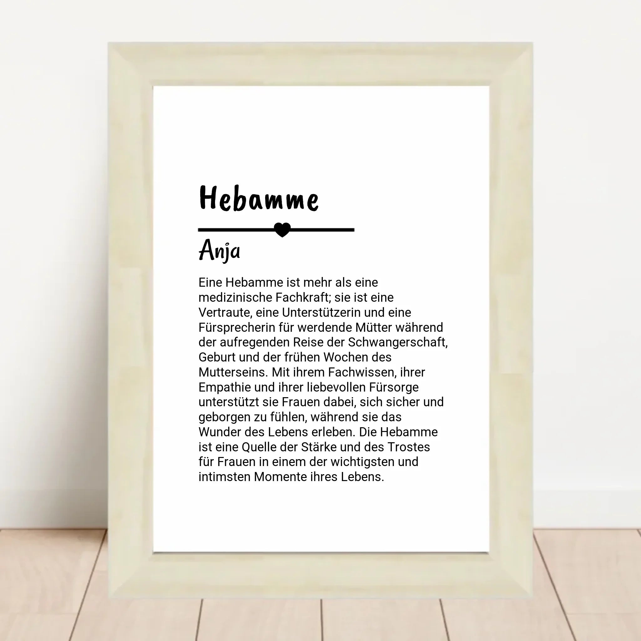 Hebamme Definition Poster Geschenk personalisiert - Cantty
