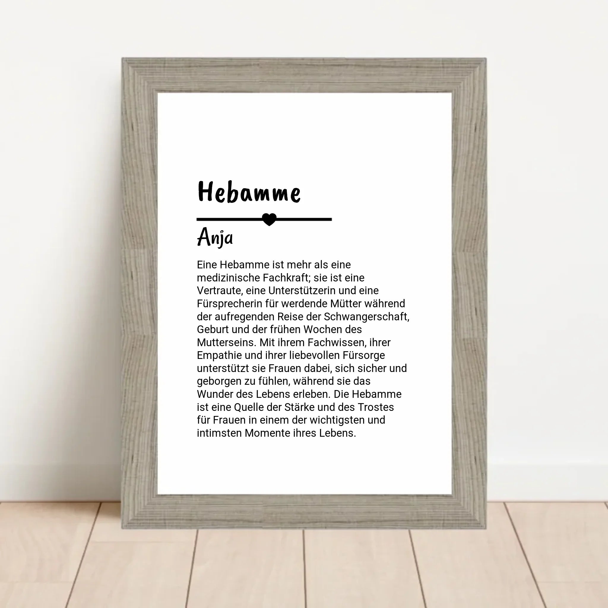 Hebamme Definition Poster Geschenk personalisiert - Cantty