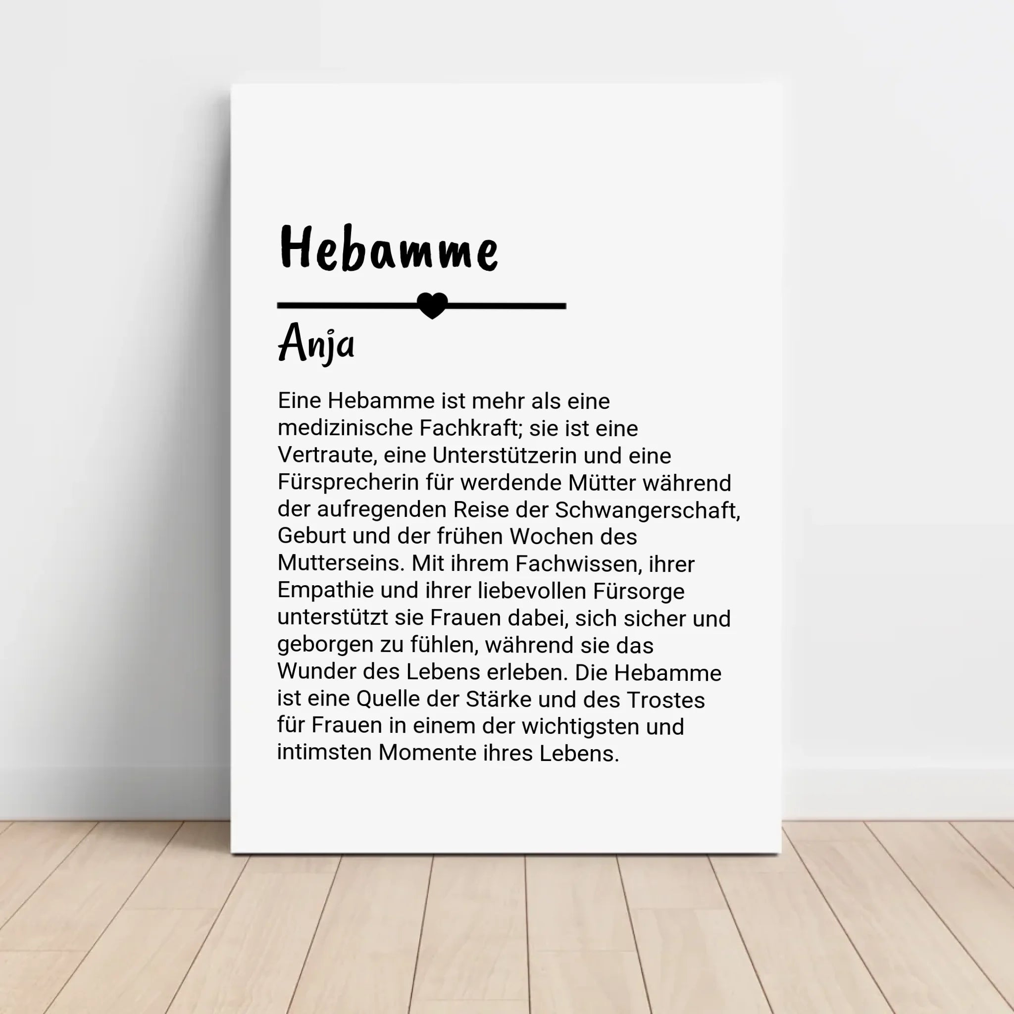 Hebamme Definition Poster Geschenk personalisiert - Cantty