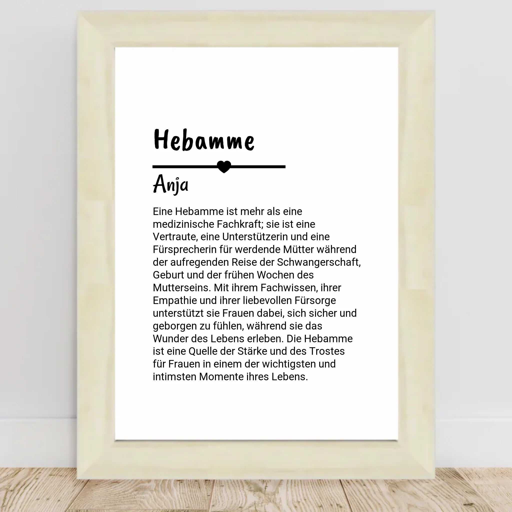 Hebamme Definition Poster Geschenk personalisiert - Cantty