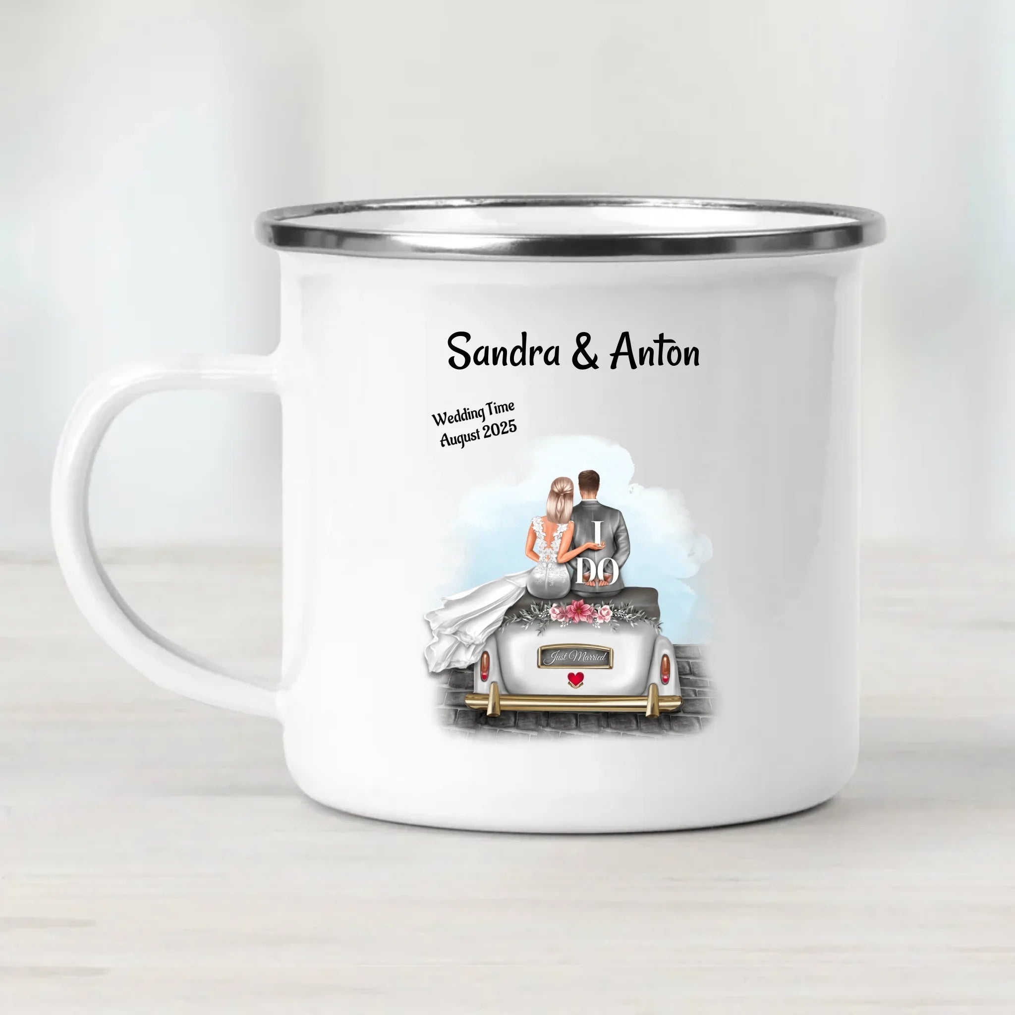 Hochzeitspaar Bild Tasse personalisiert - Cantty