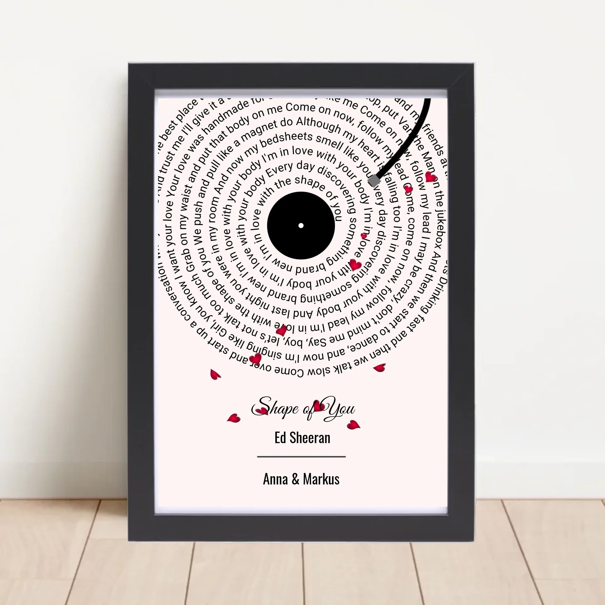 Hochzeitstagsgeschenk Paar Lieblingssongtext Poster personalisierbar - Cantty