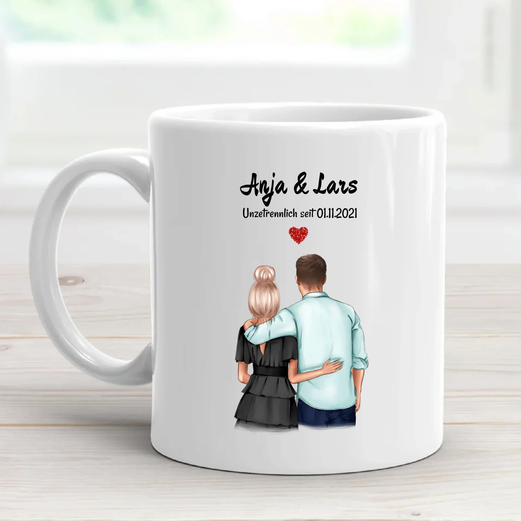 Jahrestag Geschenk Freund Freundin Tasse personalisiert - Cantty